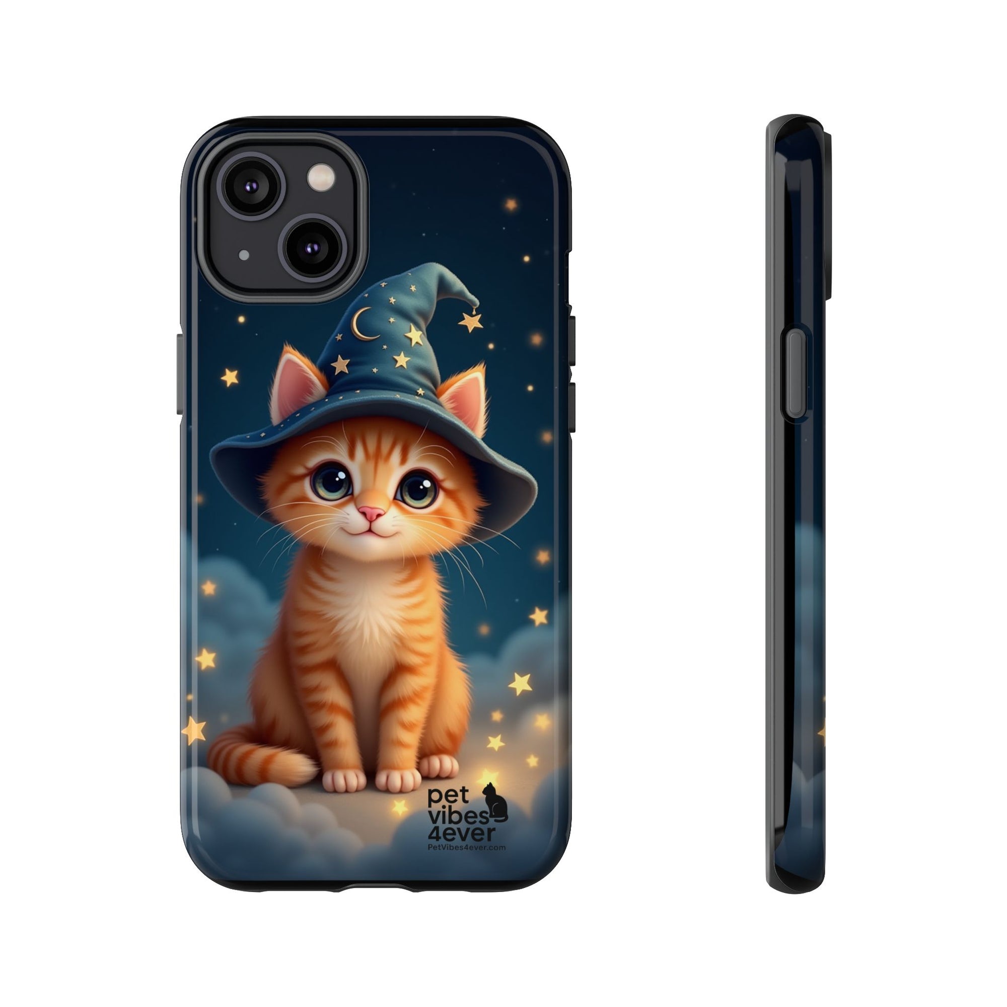 Cat-Themed Phone Case, Cute Cat Case, Pet Lover Gift, Kawaii Phone Accessory, Celestial Cat Design, Stylish Gadget Protector