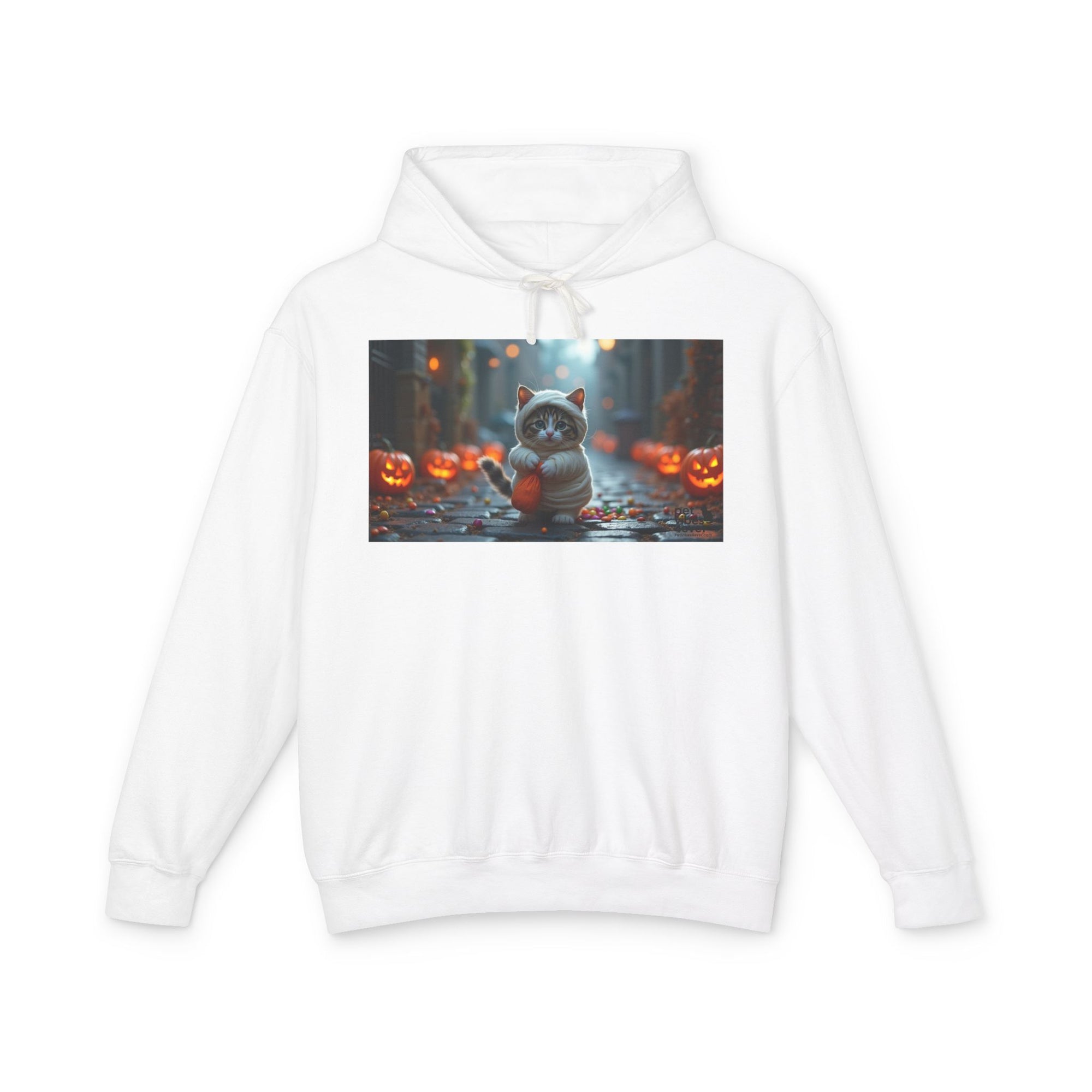 Halloween Cat Unisex Hoodie, Cozy Sweatshirt for Fall, Cute Pumpkin Design, Gift for Cat Lovers, Perfect for Halloween