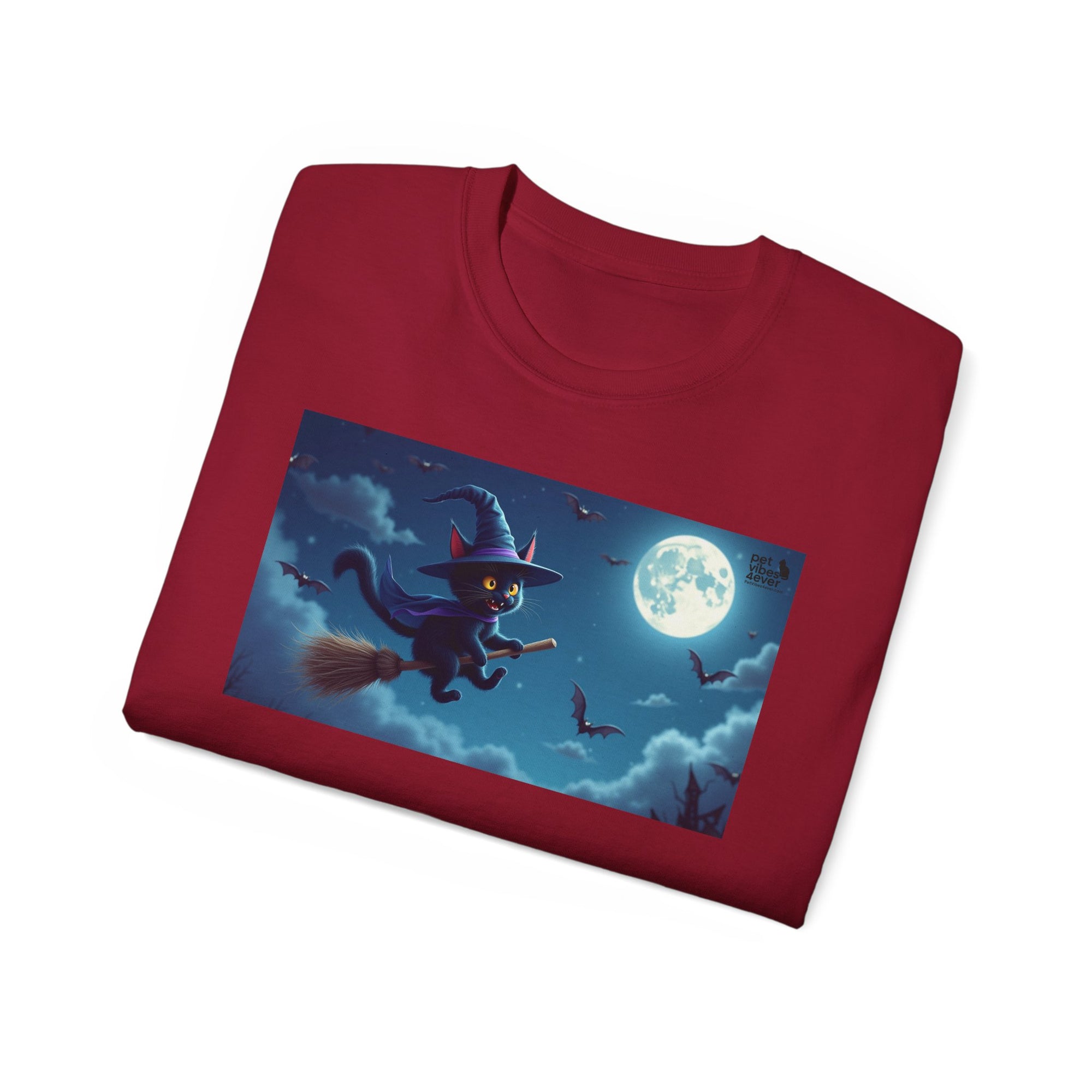 Moonlit Witch Unisex Tee | Spooky Vibes, Halloween Must-Have, Cozy Gift, Comfortable Everyday Wear, Magical Spirit Apparel