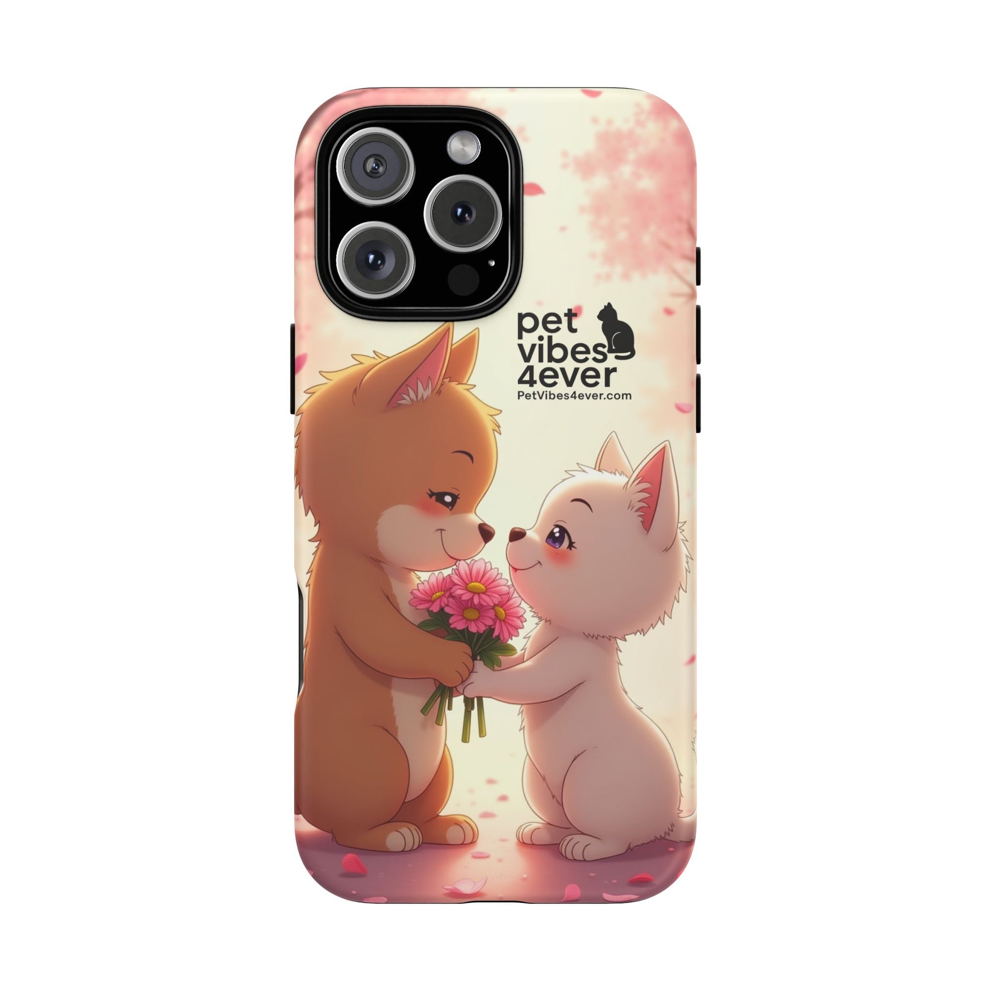 Cute Pet Phone Case, Animal Lovers Gift, Valentine’s Day Present, Custom Phone Cover, Happy Couple Design, Pet Vibes Forever
