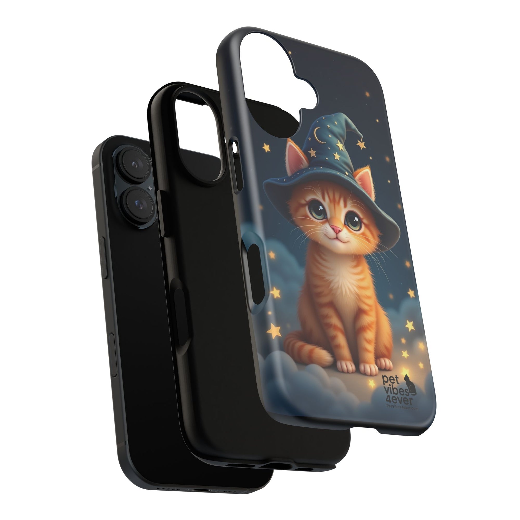Cat-Themed Phone Case, Cute Cat Case, Pet Lover Gift, Kawaii Phone Accessory, Celestial Cat Design, Stylish Gadget Protector