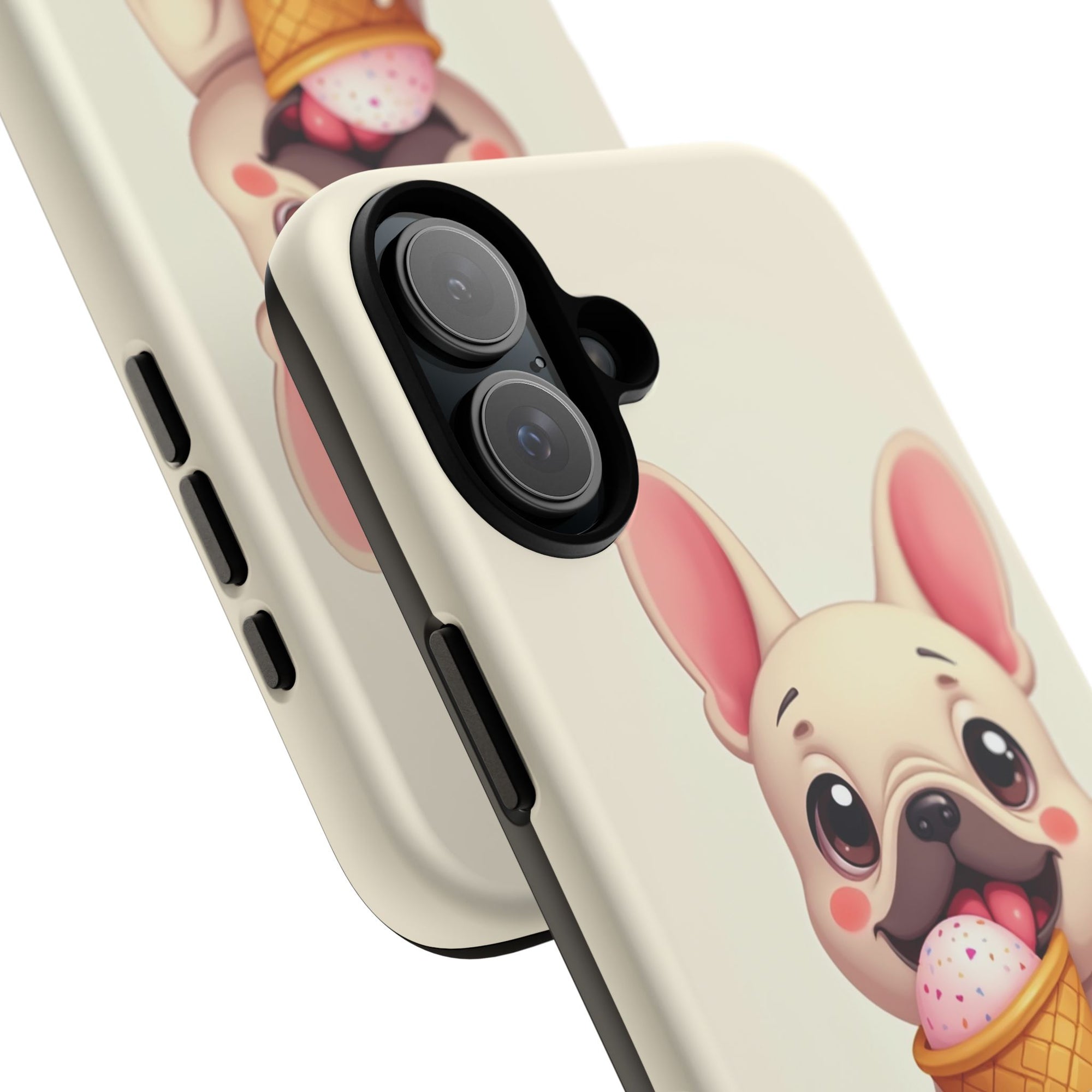 Cute Dog Case, Adorable Puppy Phone Cover, Pet Lover Gift, Ice Cream Design, Fun Accessories for Pet Owners