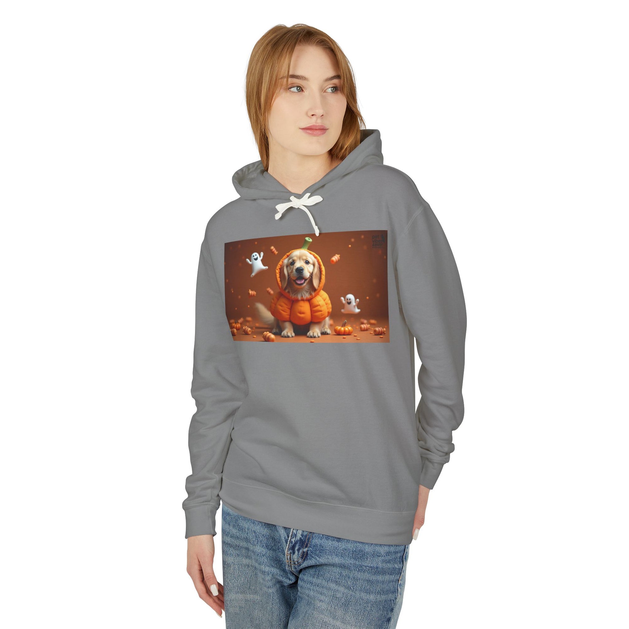 Cozy Halloween Dog Hoodie, Unisex Lightweight Sweatshirt, Perfect Fall Gift, Pet Lovers Apparel, Spooky Season Sweatshirt