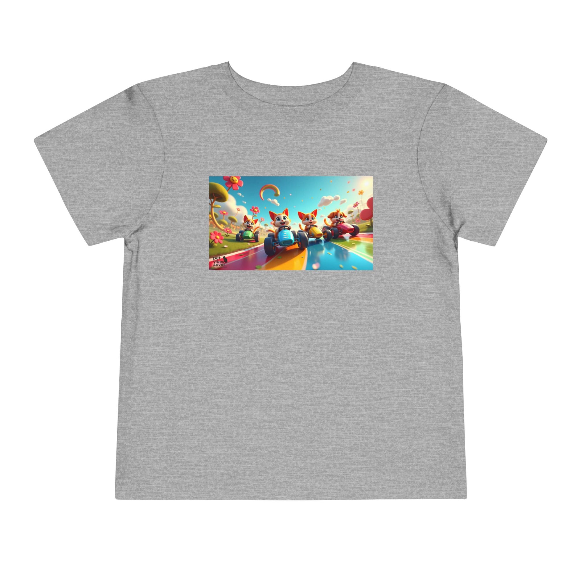 Colorful Toddler Short Sleeve Tee, Fun Kids T-Shirt, Summer Playwear, Birthday Gift, Rainbow Design Tee, Everyday Playwear