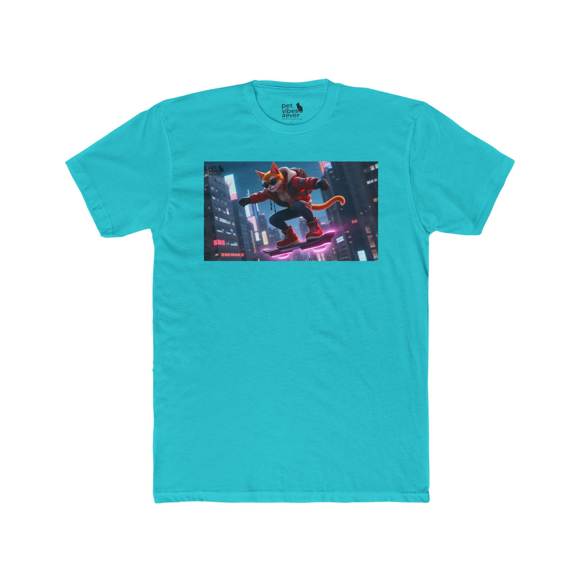 Urban Cat Adventure Tee | Cool Graphic T-Shirt, Streetwear, Anime Style, Skater Apparel, Gift for Cat Lovers, Summer Fashion
