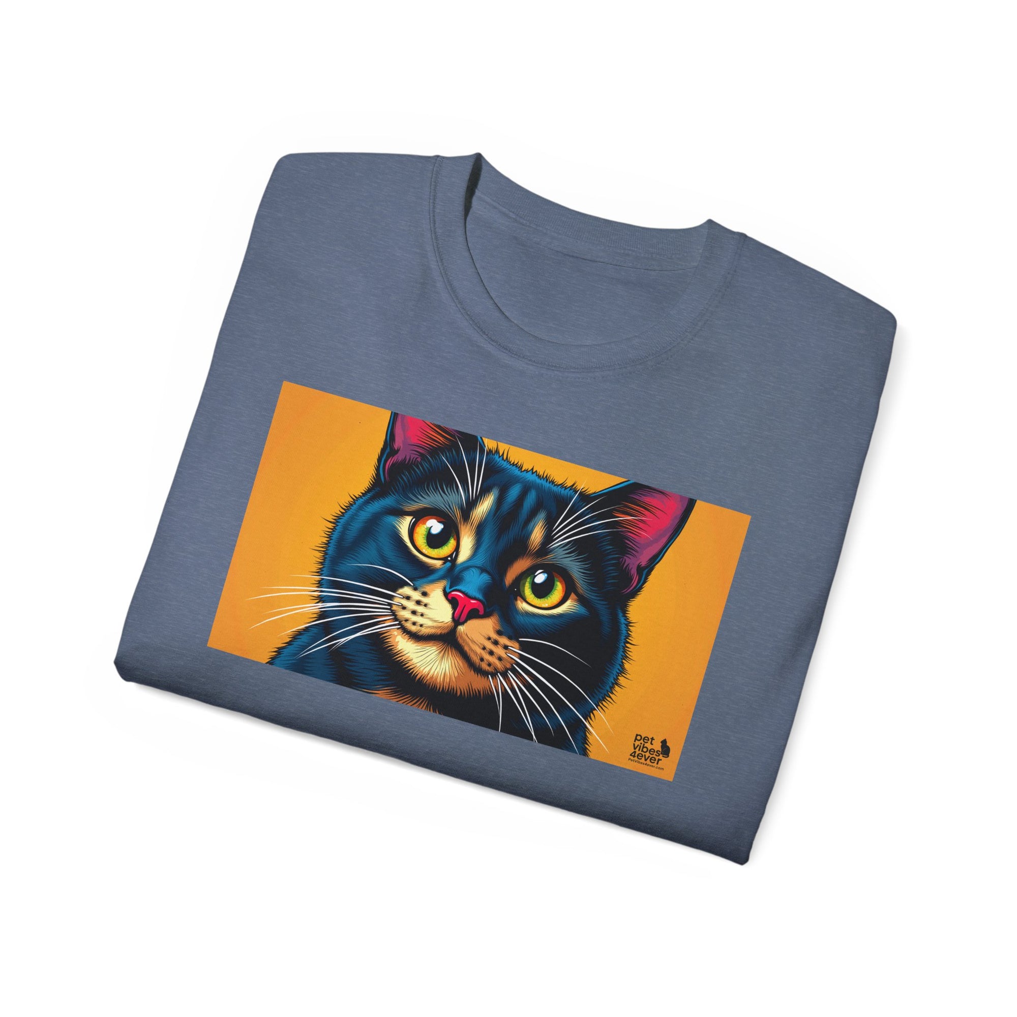 Whimsical Cat Art Tee, Funny Cat Lover Shirt, Gift for Cat Owners, Unique Pet Theme Apparel, Cozy Everyday Wear, Birthday Gift
