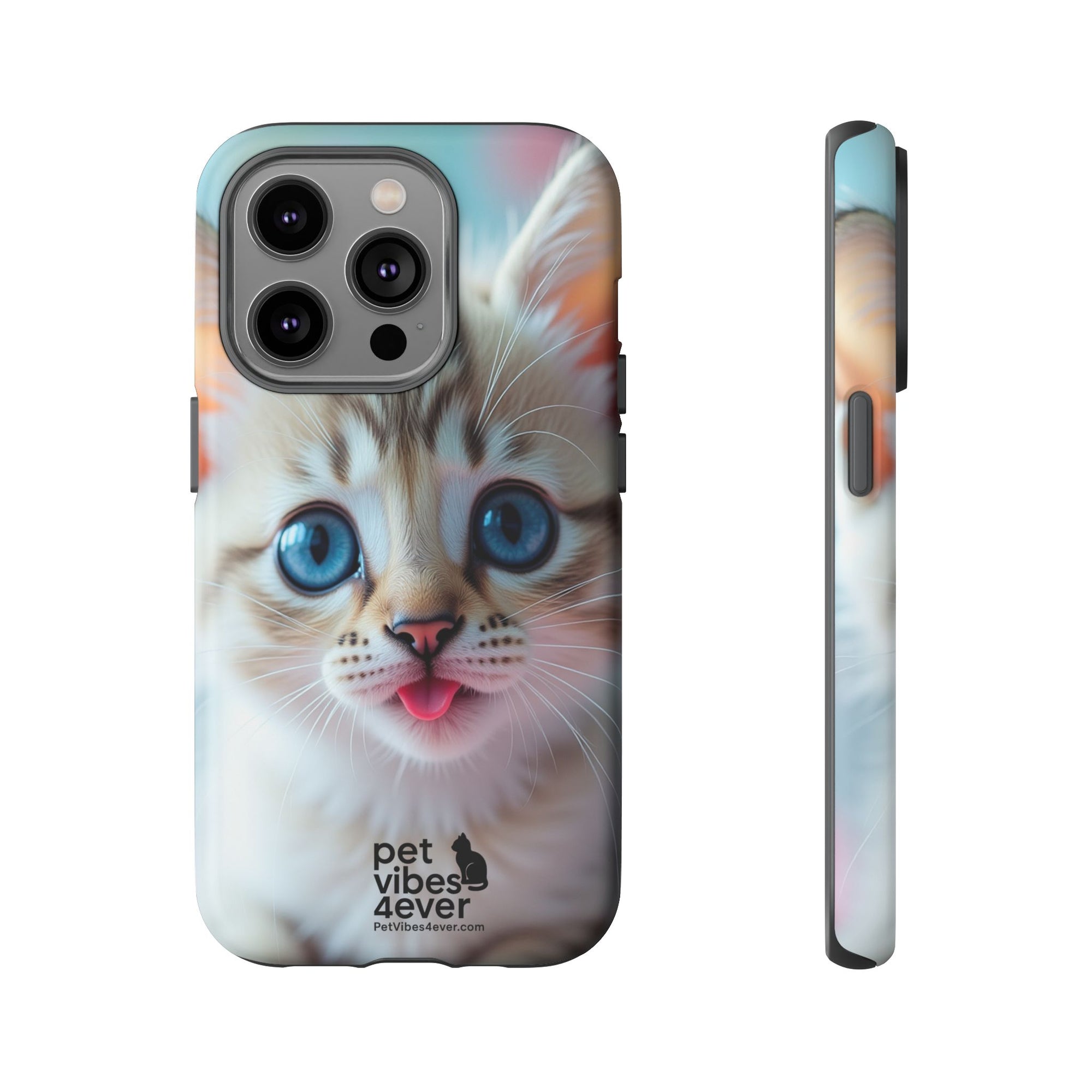 Cute Cat Phone Case, Pet Lover Gift, Unique Phone Cover, Animal Design Accessory, Fun Pet Vibes, Kitty Protection Shell