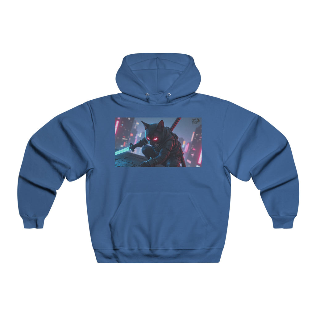 Men's Graphic Hoodie, Cozy Sweatshirt, Cool Cat Design, Gaming Apparel, Perfect Gift for Friends, Casual Wear