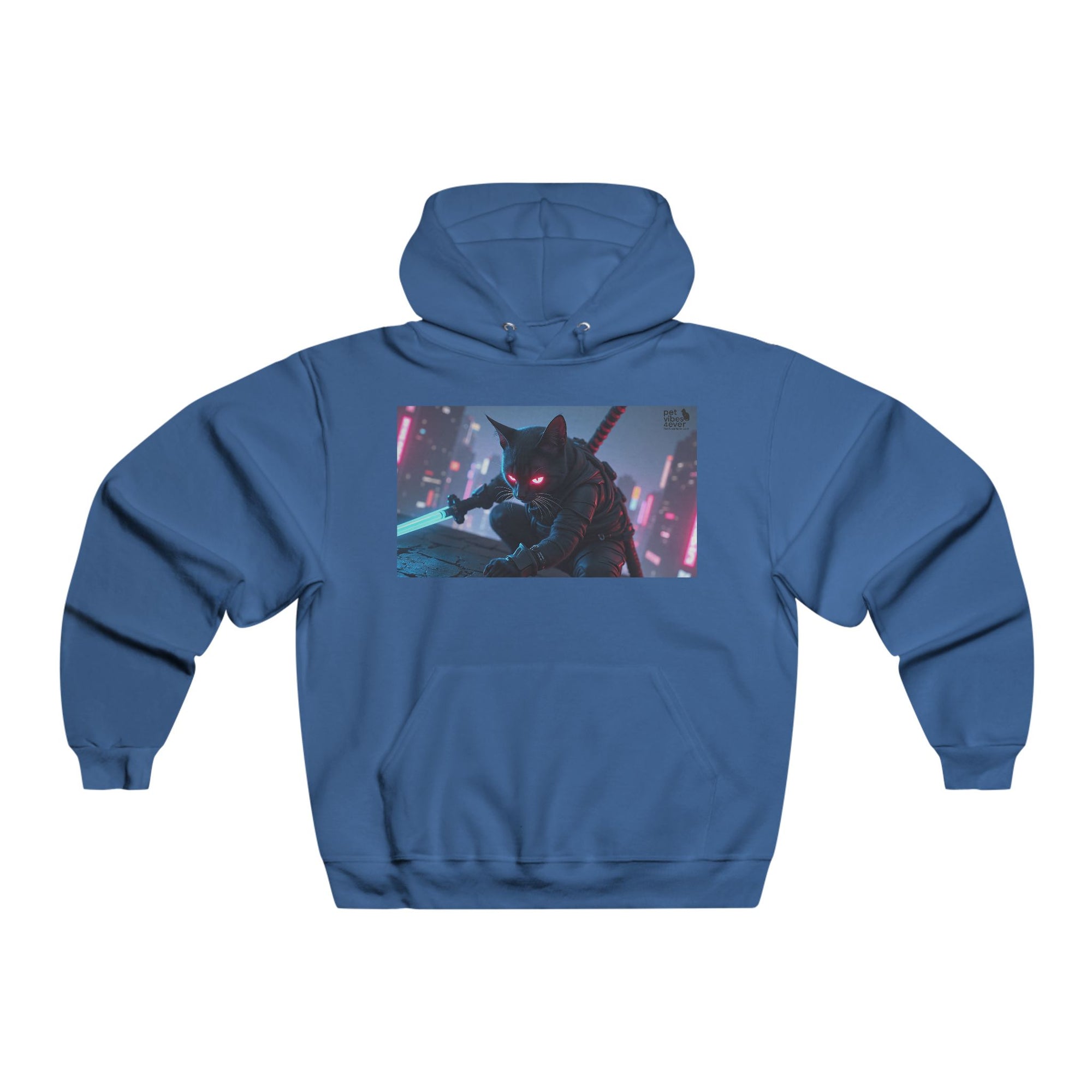 Men's Graphic Hoodie, Cozy Sweatshirt, Cool Cat Design, Gaming Apparel, Perfect Gift for Friends, Casual Wear