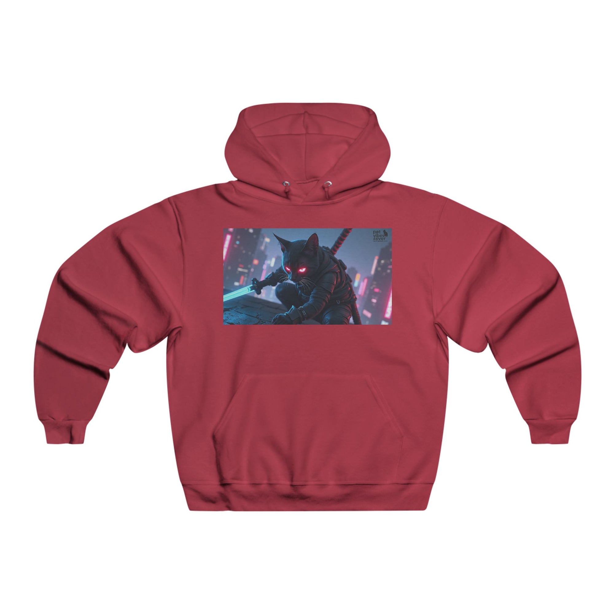 Men's Graphic Hoodie, Cozy Sweatshirt, Cool Cat Design, Gaming Apparel, Perfect Gift for Friends, Casual Wear