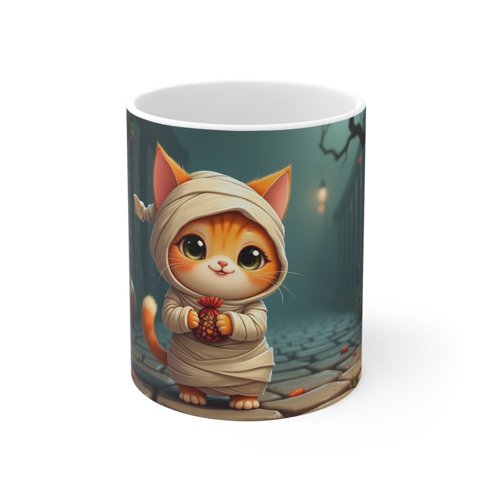 Halloween Cat Mug, Cute Cat Coffee Cup, Fall Decor, Spooky Gift, Cozy Homeware