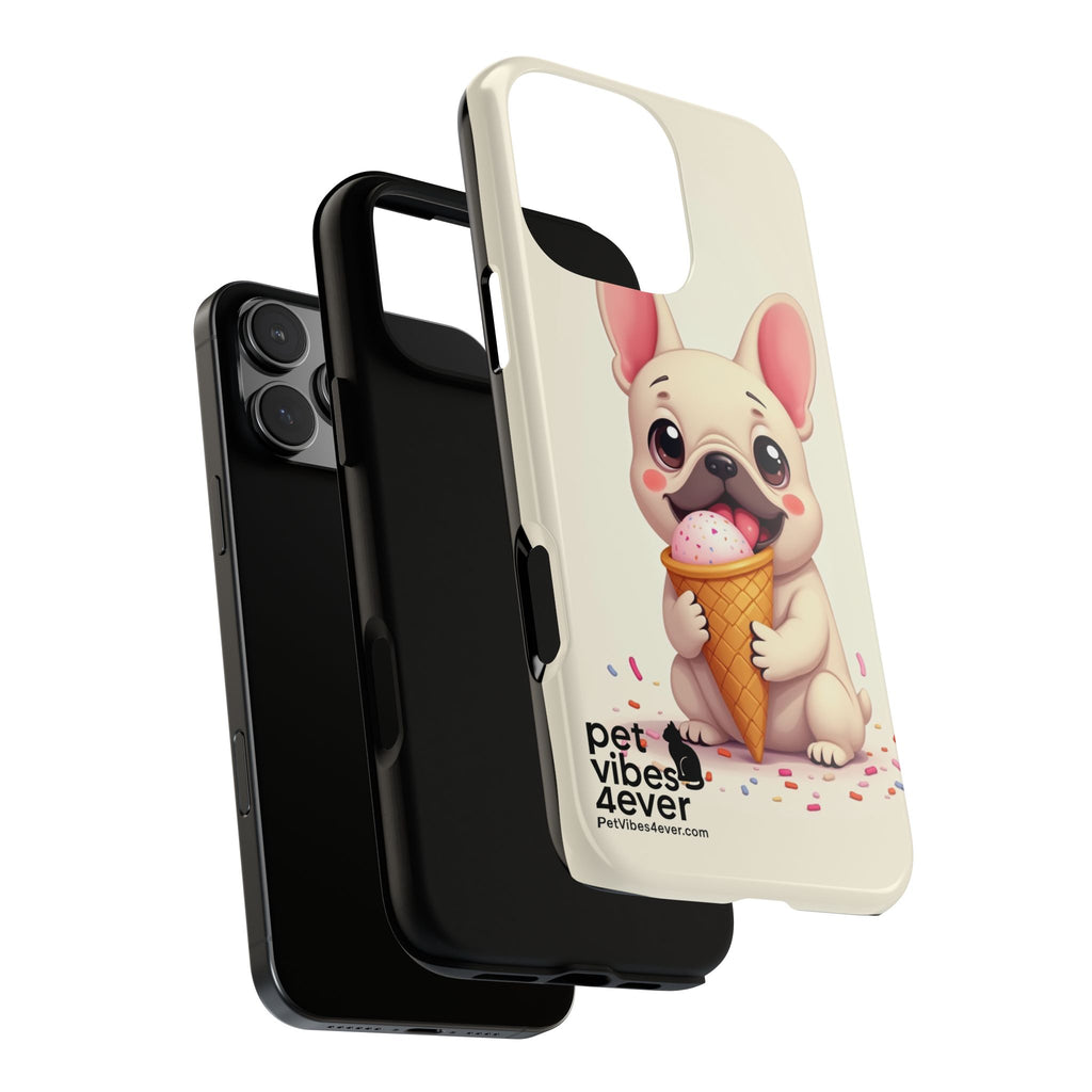 Cute Dog Case, Adorable Puppy Phone Cover, Pet Lover Gift, Ice Cream Design, Fun Accessories for Pet Owners