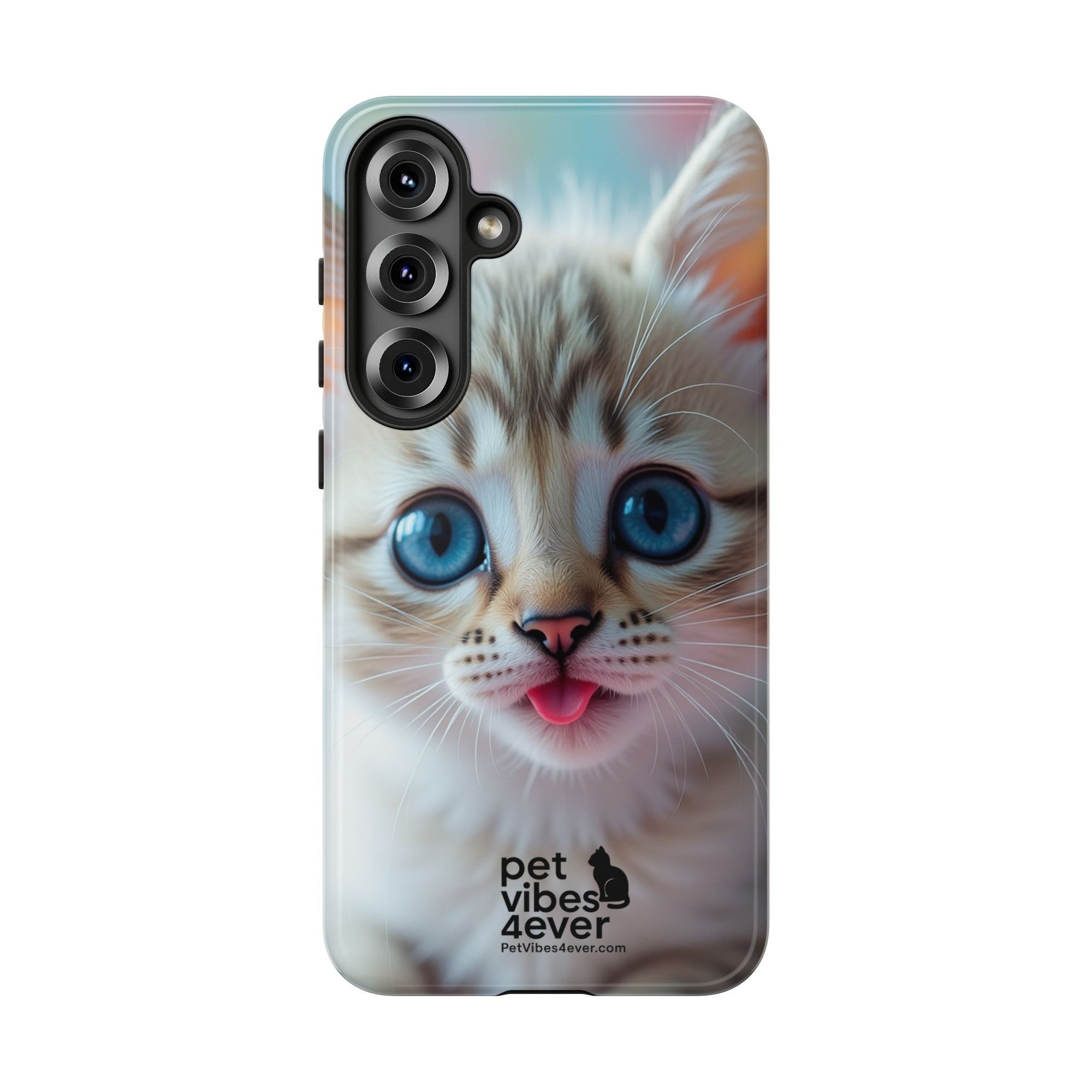 Cute Cat Phone Case with Pet Vibes, Perfect Gift for Cat Lovers, Fun Tech Accessories for Birthdays, Animal Lovers, Kawaii Style