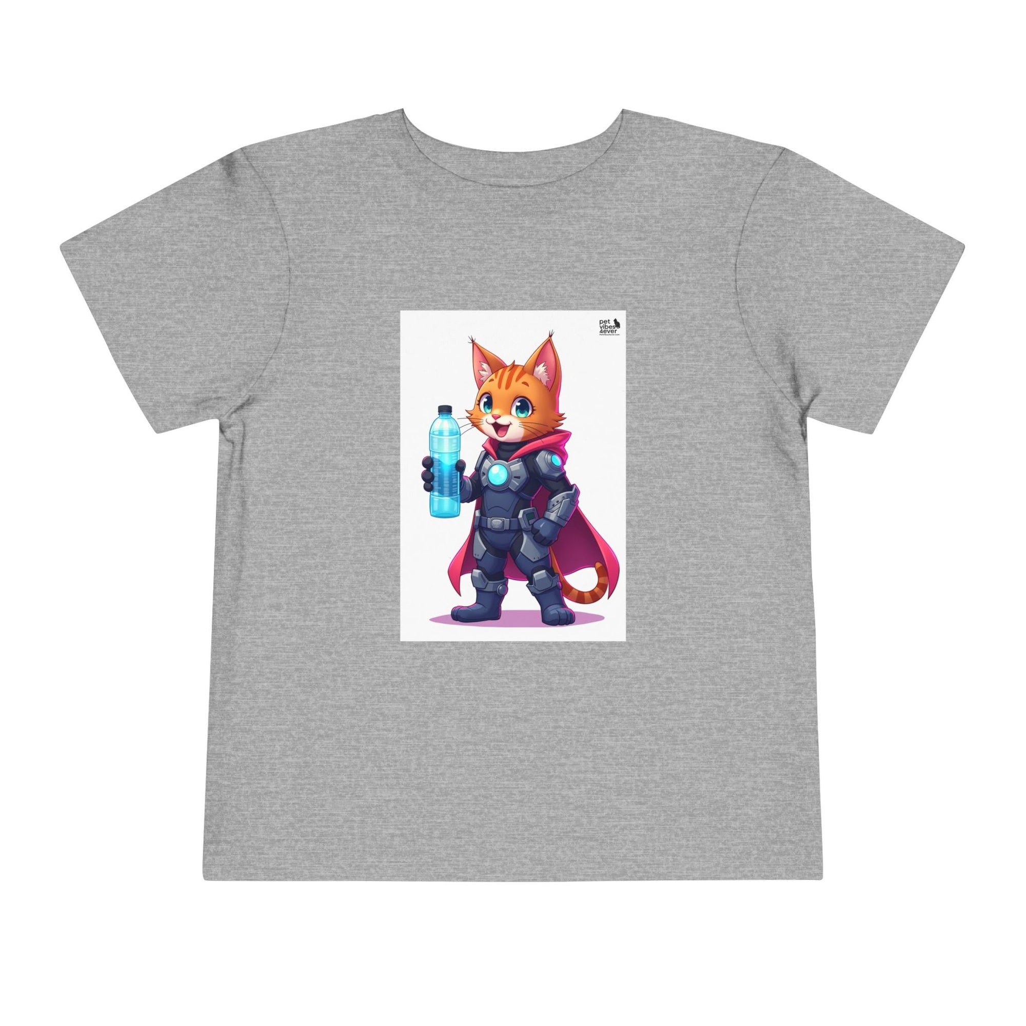 Superhero Cat Toddler Tee, Kids Graphic T-Shirt, Cute Animal Shirt, Birthday Gift, Funny Pet Tee
