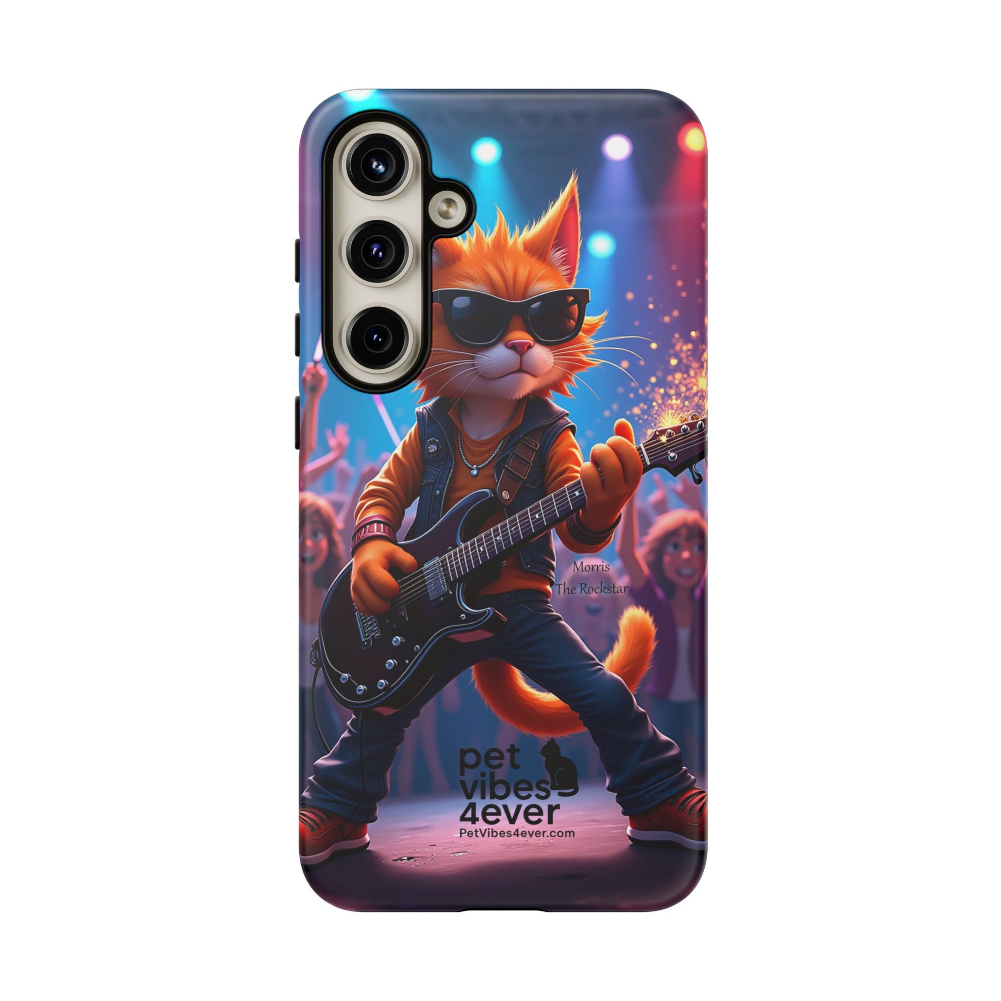 Guitar Cat Phone Case | Fun Pet Vibes | Unique Gift for Cat Lovers, Music Fans, Pet Owners, Birthday, Holidays, Personal Use