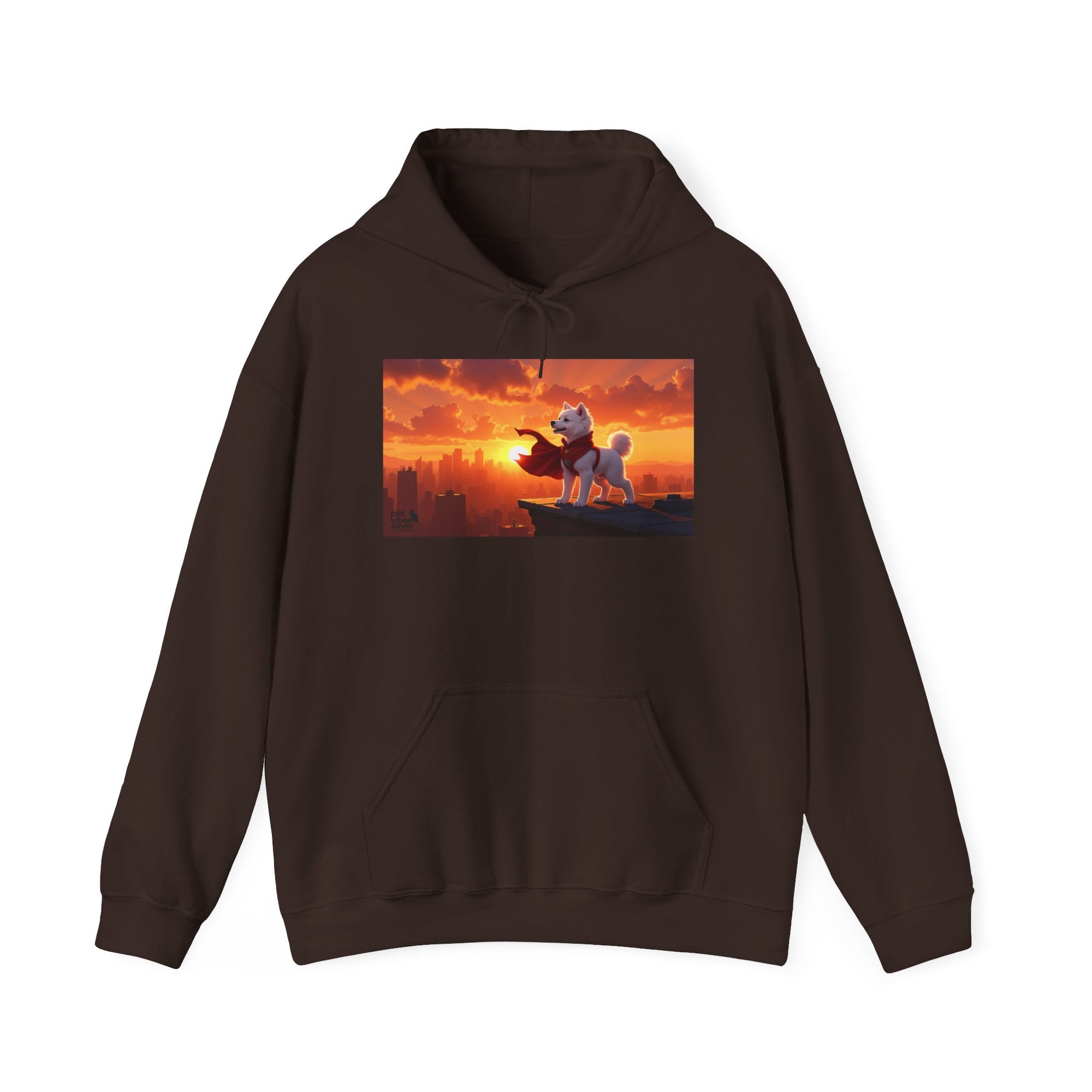Sunset Adventure Hoodie, Unisex Sweatshirt, Cozy Layer, Gift for Animal Lovers, Weekend Wear, Dog Lover Apparel, Inspirational Hoodie