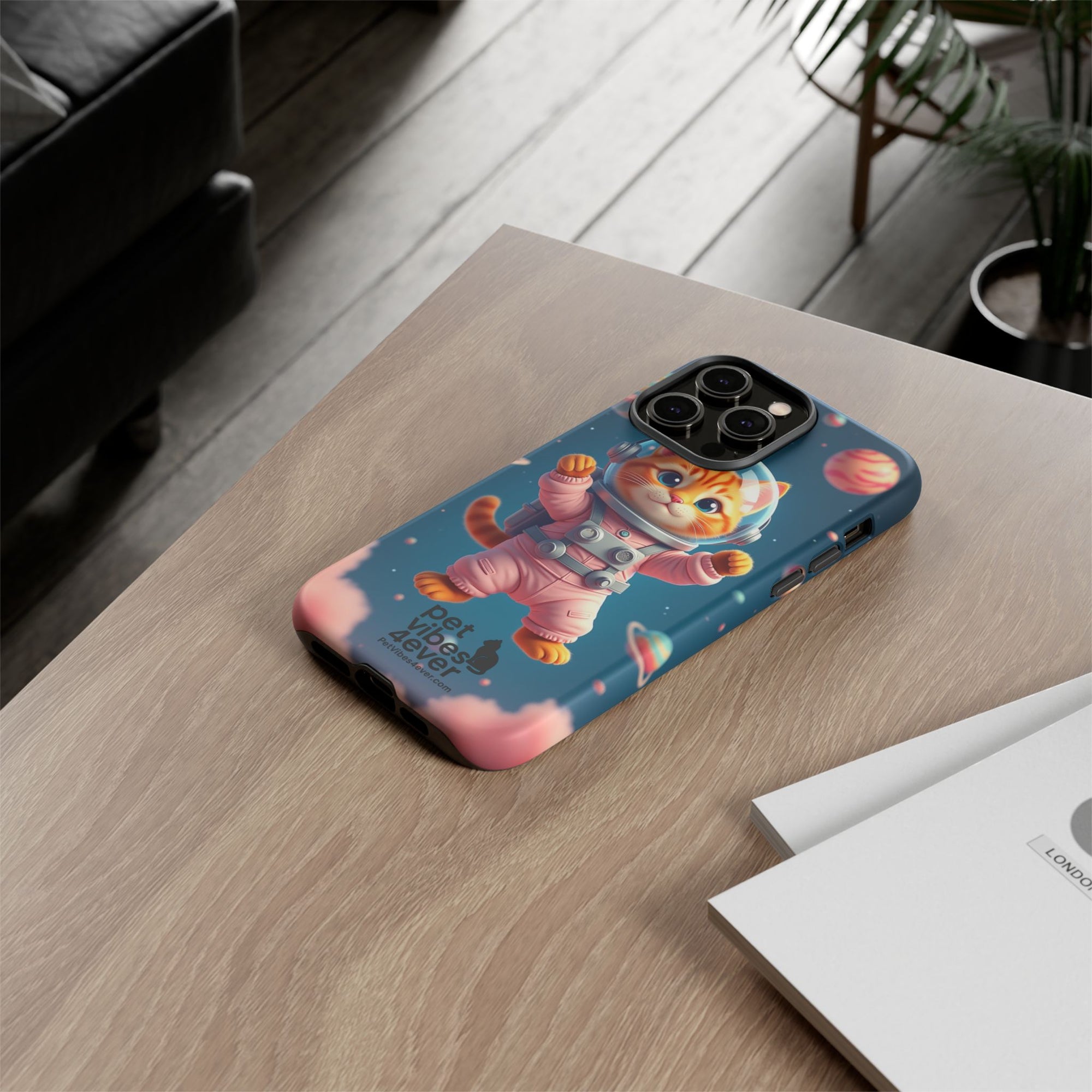 Cute Cat Phone Case, Cat Lovers Gift, Astrological Accessories, Fun Tech Gear, Space Theme Phone Cover