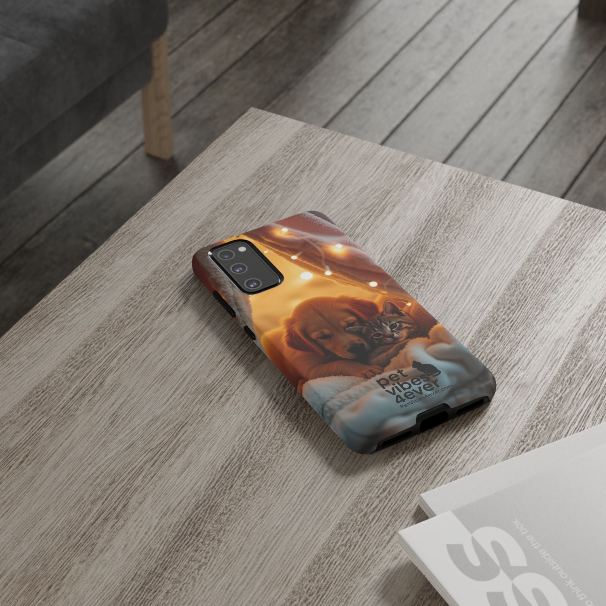 Pet Vibes Phone Case - Cute Dog & Cat Design, Animal Lover Gift, Customizable Pet Phone Cover, Collage Print Case for Kids