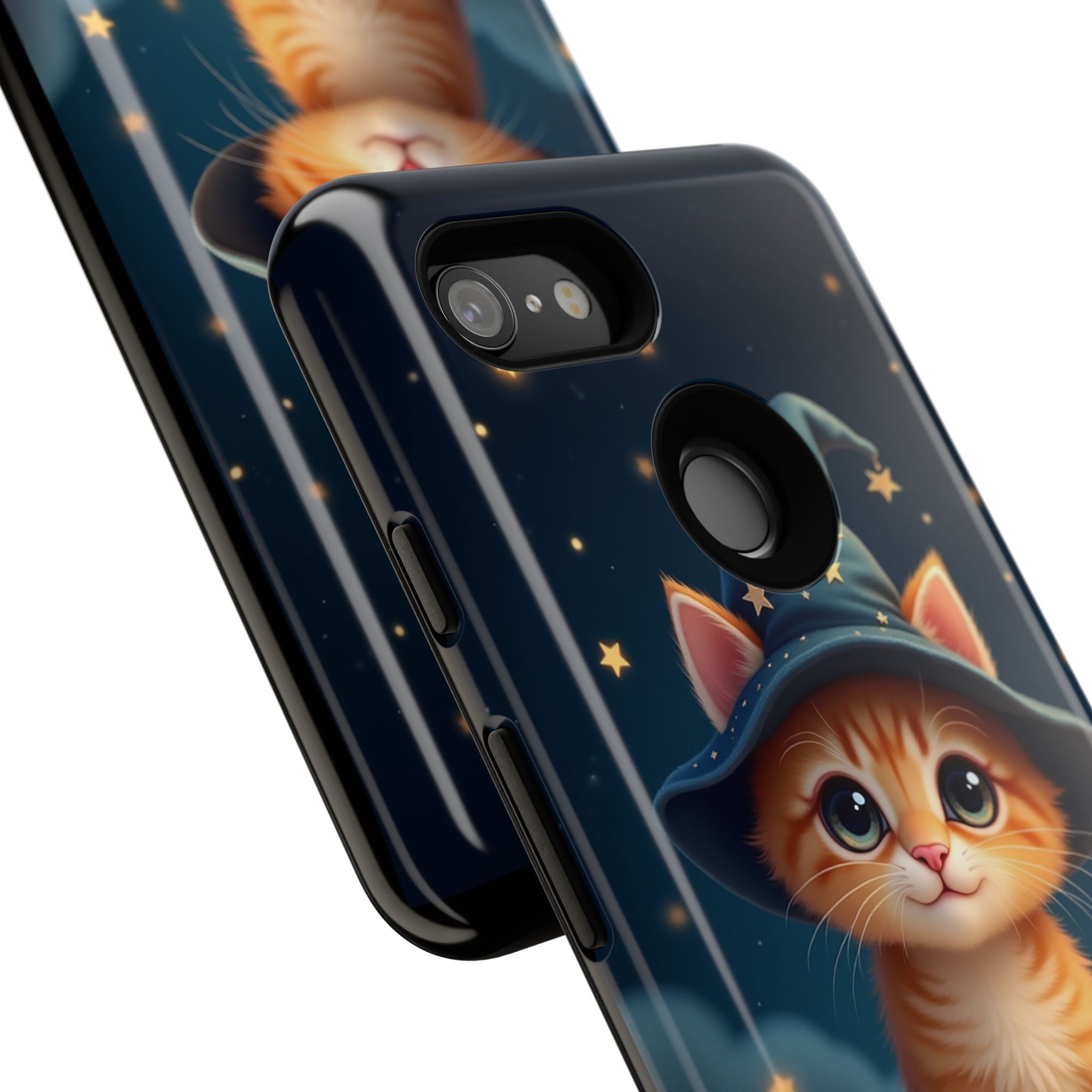 Cat-Themed Phone Case, Cute Cat Case, Pet Lover Gift, Kawaii Phone Accessory, Celestial Cat Design, Stylish Gadget Protector