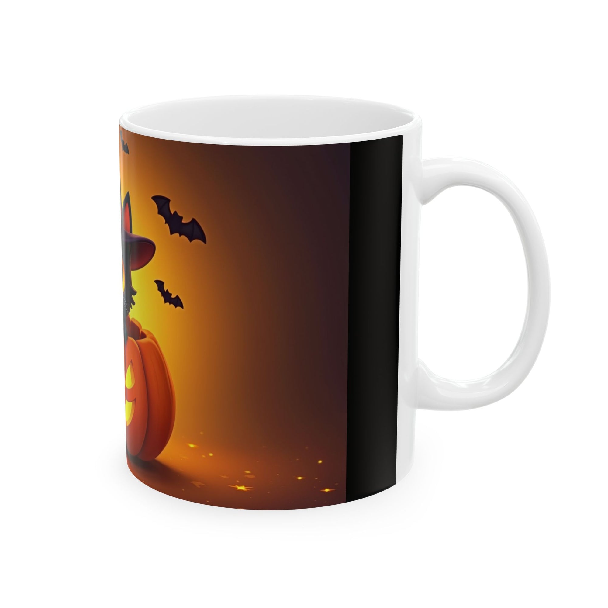 Halloween Cat Pumpkin Mug - Perfect for Coffee Lovers, Holiday Gifts, Spooky Decor, Cat Enthusiasts, or Fall Celebrations
