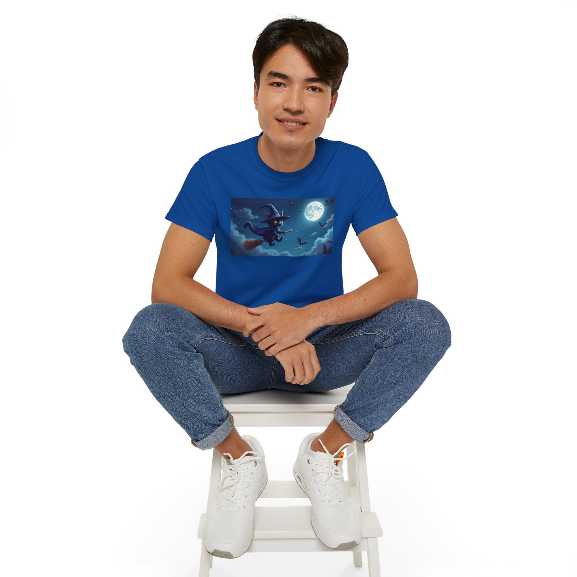 Moonlit Witch Unisex Tee | Spooky Vibes, Halloween Must-Have, Cozy Gift, Comfortable Everyday Wear, Magical Spirit Apparel