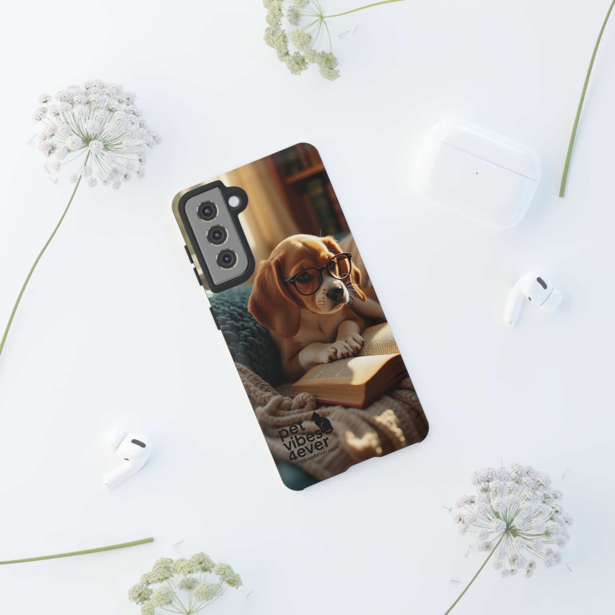 Dog-Themed Phone Case with "Pet Vibes Forever" Design, Cute Dog Accessories, Pet Lover Gift, Phone Cover, Animal Lover Decor