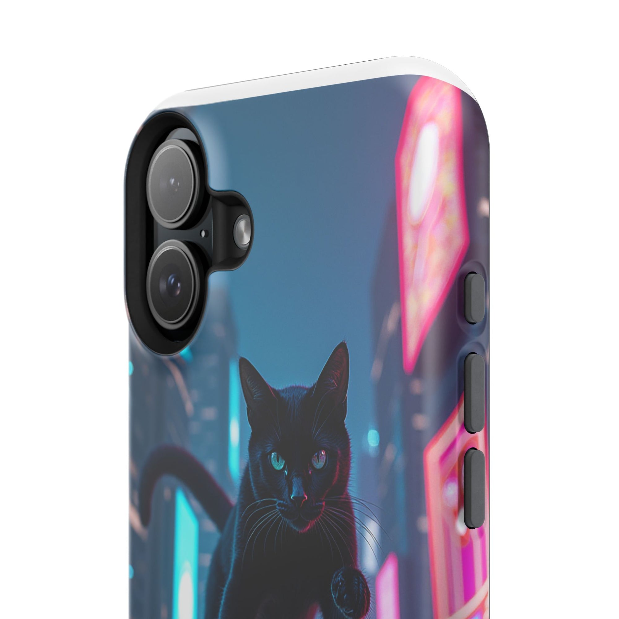 Cat-Themed Phone Case with Pet Vibes Design, Impact-Resistant Phone Case, Gift for Cat Lovers, Cute Pet Merchandise, Stylish Phone Accessory
