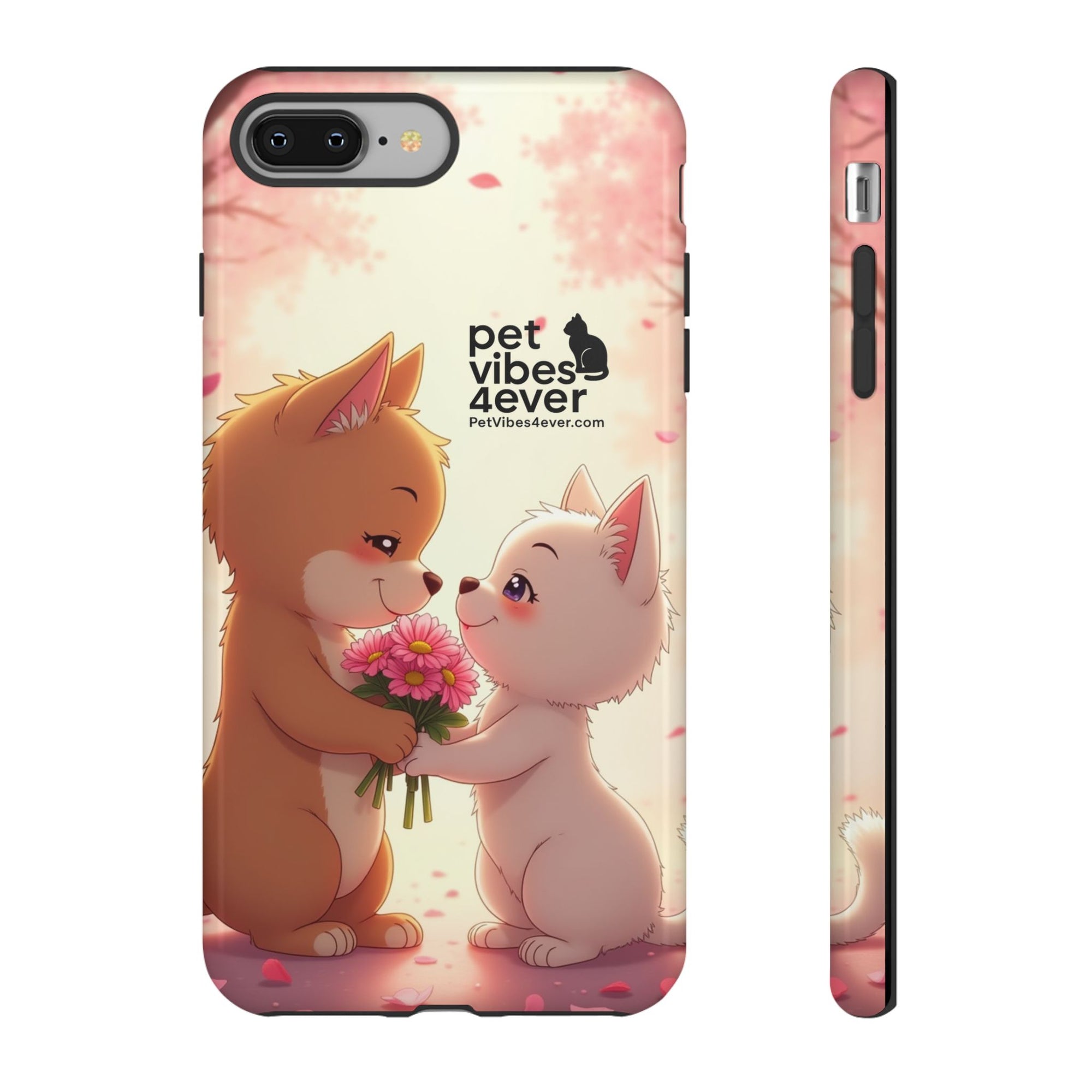 Cute Pet Phone Case, Animal Lovers Gift, Valentine’s Day Present, Custom Phone Cover, Happy Couple Design, Pet Vibes Forever