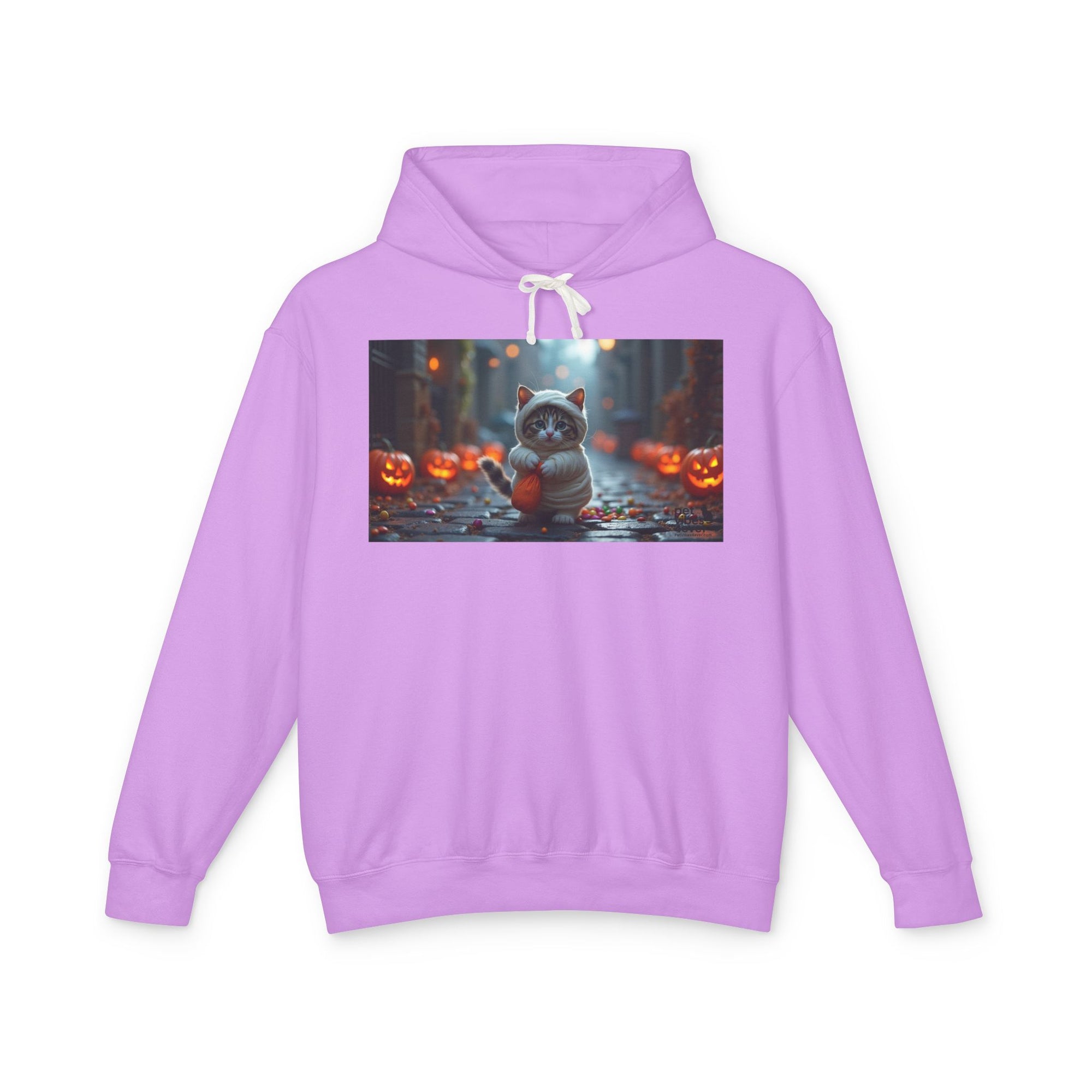 Halloween Cat Unisex Hoodie, Cozy Sweatshirt for Fall, Cute Pumpkin Design, Gift for Cat Lovers, Perfect for Halloween