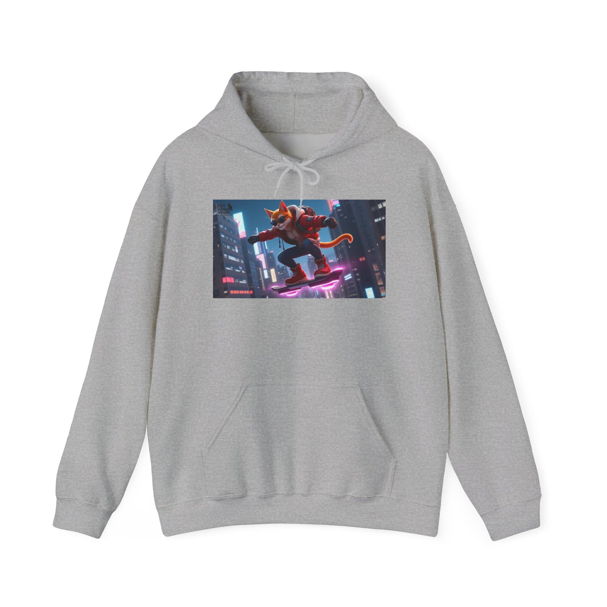 Urban Jungle Unisex Hoodie - Retro Neon Design, Streetwear Sweatshirt, Perfect for Teens, Gift for Video Game Lovers, Cozy Layering