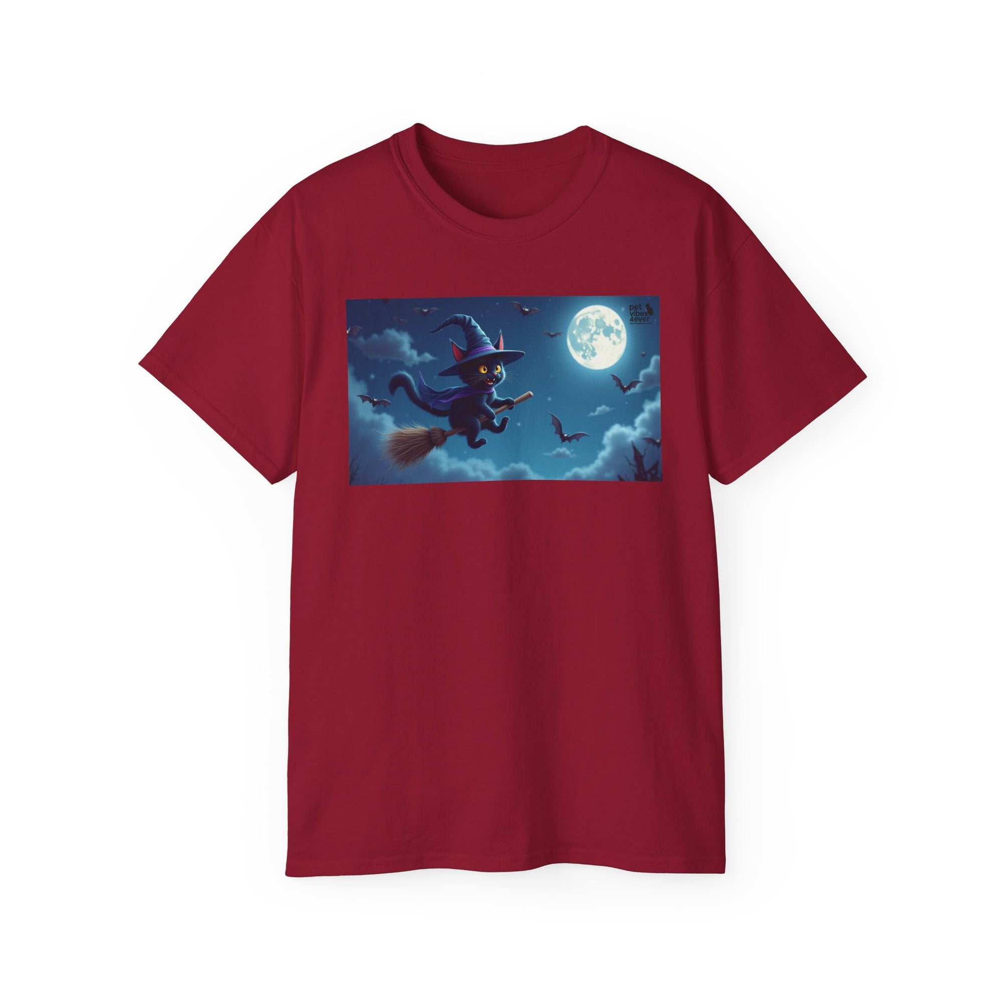Moonlit Witch Unisex Tee | Spooky Vibes, Halloween Must-Have, Cozy Gift, Comfortable Everyday Wear, Magical Spirit Apparel