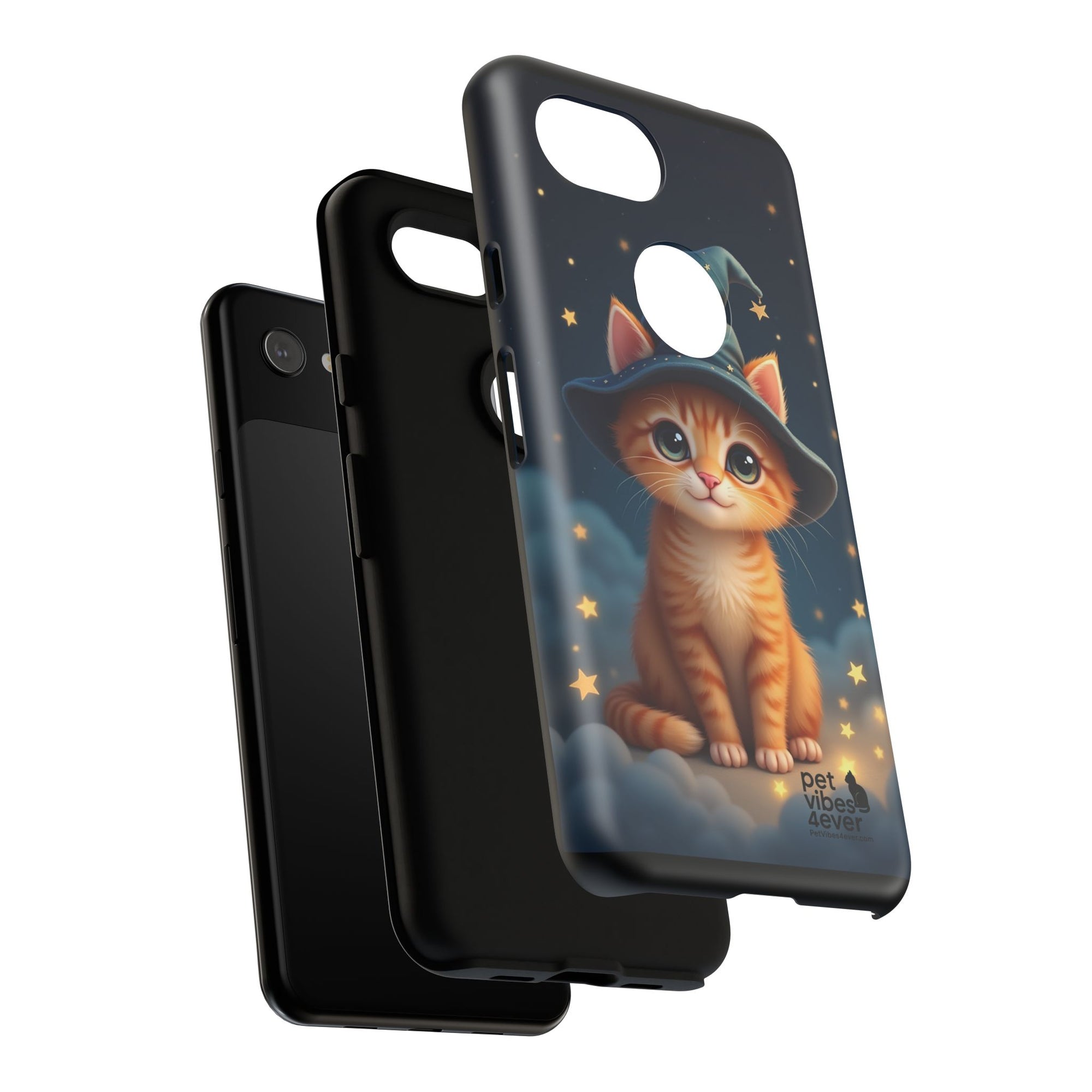 Cat-Themed Phone Case, Cute Cat Case, Pet Lover Gift, Kawaii Phone Accessory, Celestial Cat Design, Stylish Gadget Protector