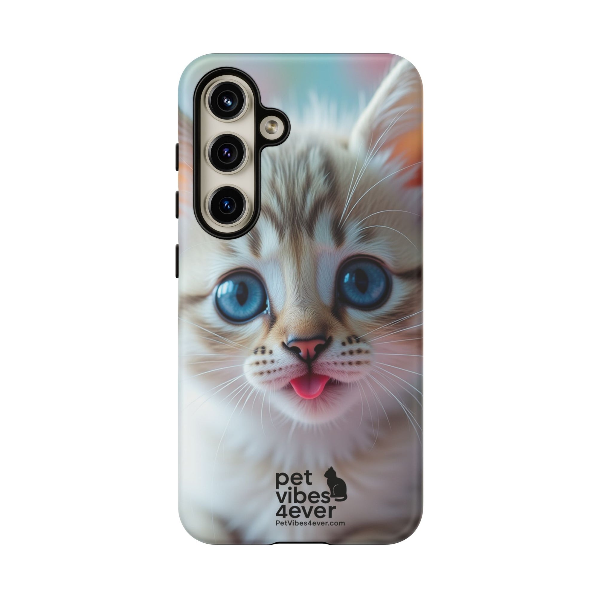 Cute Cat Phone Case with Pet Vibes, Perfect Gift for Cat Lovers, Fun Tech Accessories for Birthdays, Animal Lovers, Kawaii Style