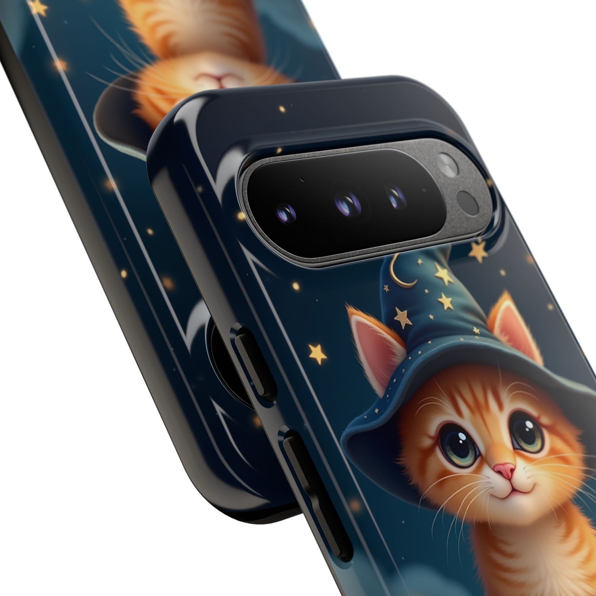 Cat-Themed Phone Case, Cute Cat Case, Pet Lover Gift, Kawaii Phone Accessory, Celestial Cat Design, Stylish Gadget Protector