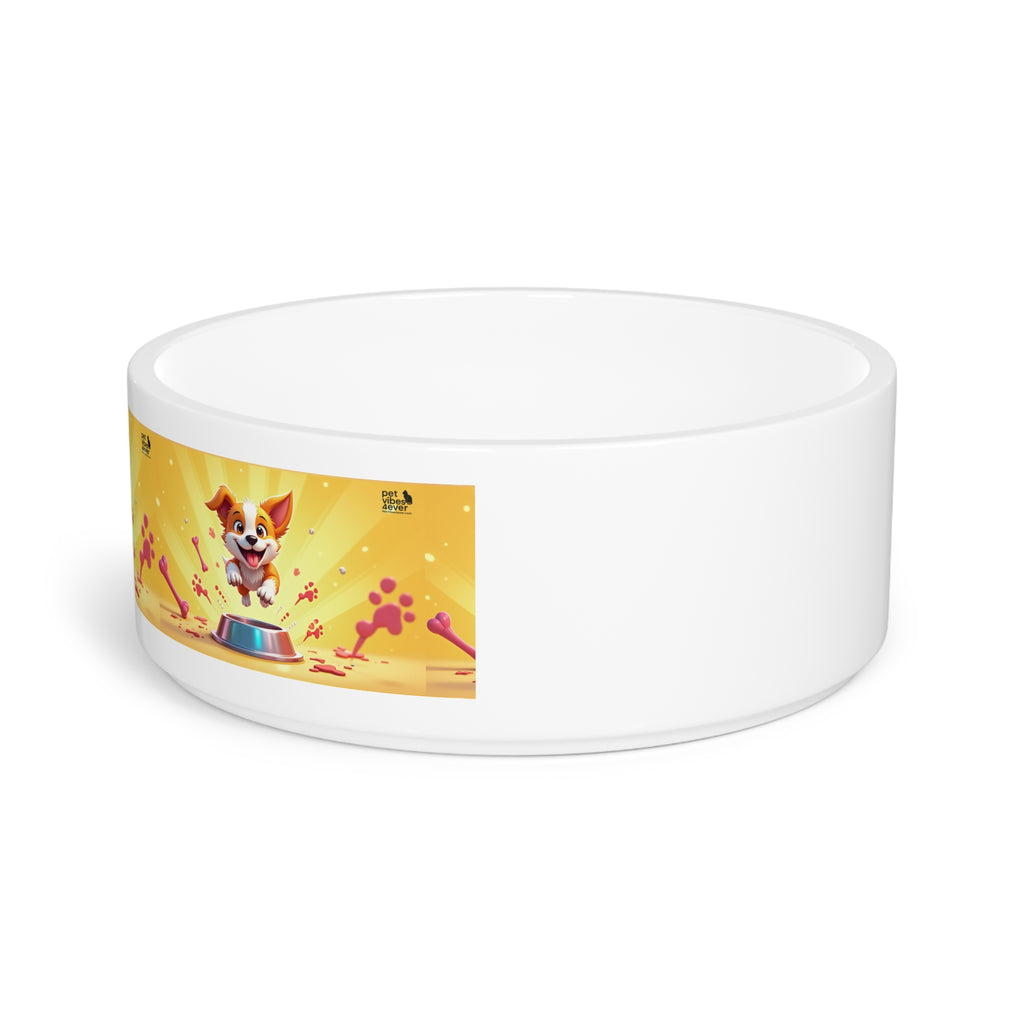 Cheerful Pet Bowl for Dogs, Fun Dog Bowl, Custom Pet Dish, Pet Gifts, Puppy Bowl, Dog Supplies