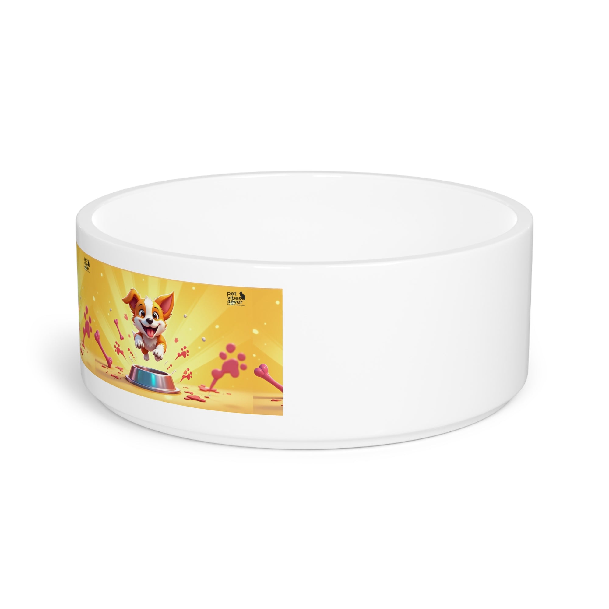 Cheerful Pet Bowl for Dogs, Fun Dog Bowl, Custom Pet Dish, Pet Gifts, Puppy Bowl, Dog Supplies
