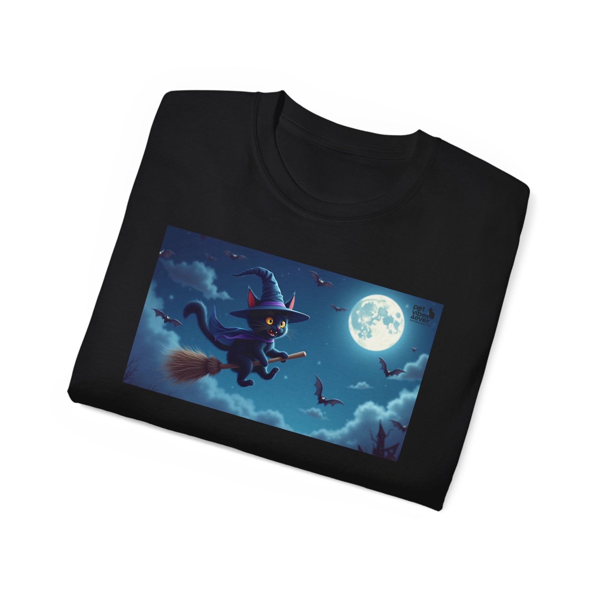 Moonlit Witch Unisex Tee | Spooky Vibes, Halloween Must-Have, Cozy Gift, Comfortable Everyday Wear, Magical Spirit Apparel