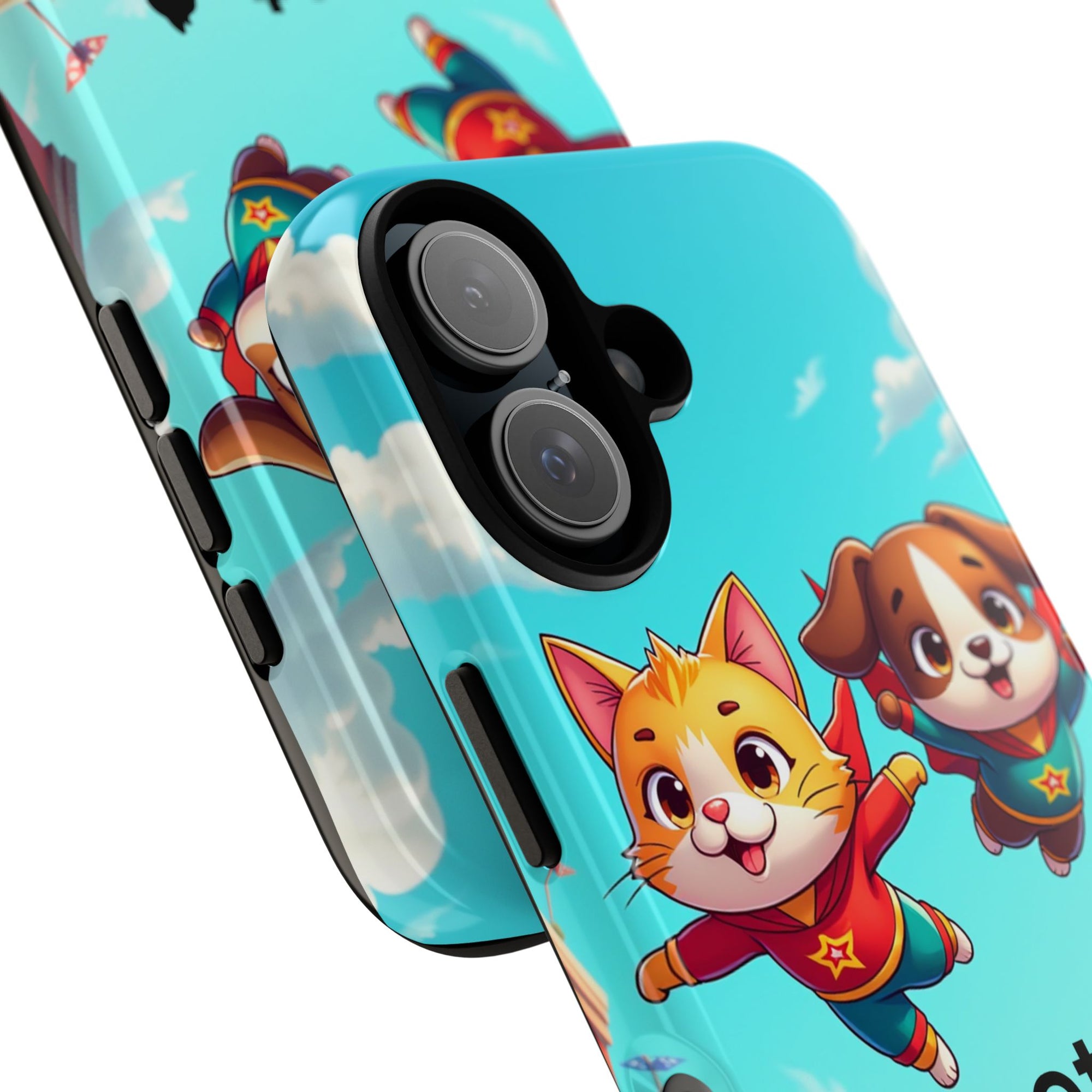Pet Vibes Phone Case - Playful Cat and Dog Design, Animal Lover Gift, Cute Pet Accessory, Colorful Phone Cover, Fun Pet Gifts