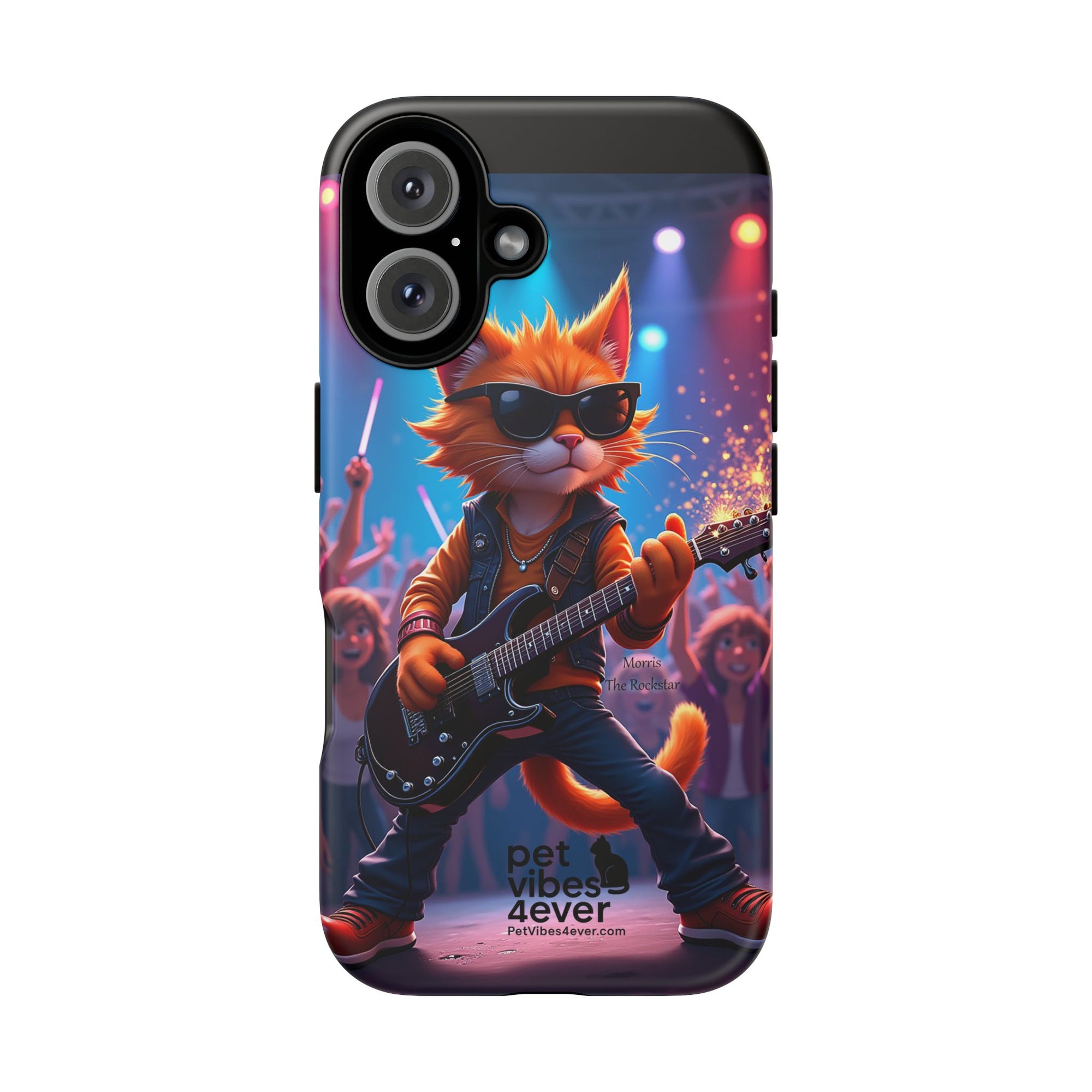 Rocking Cat Phone Case, Fun Cat Phone Cover, Cool Pet Vibes Gift, Music Lover Accessory, Unique Cat Phone Case