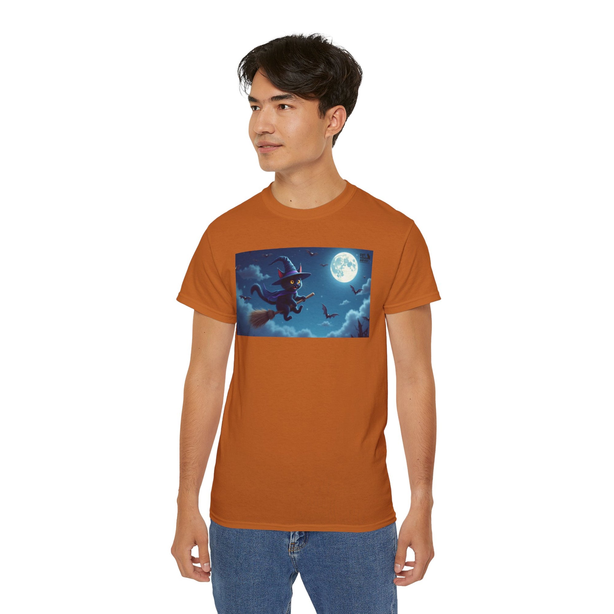 Moonlit Witch Unisex Tee | Spooky Vibes, Halloween Must-Have, Cozy Gift, Comfortable Everyday Wear, Magical Spirit Apparel