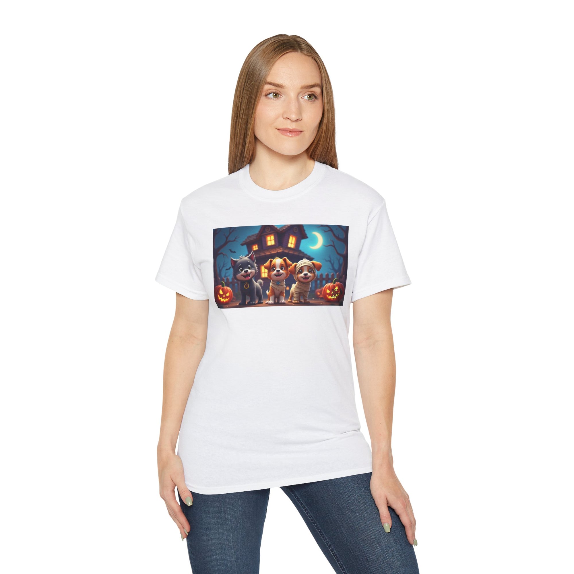 Halloween Pet Tee, Unisex Ultra Cotton T-Shirt, Cute Dog T-Shirt, Pet Lovers Gift, Halloween Costume Top