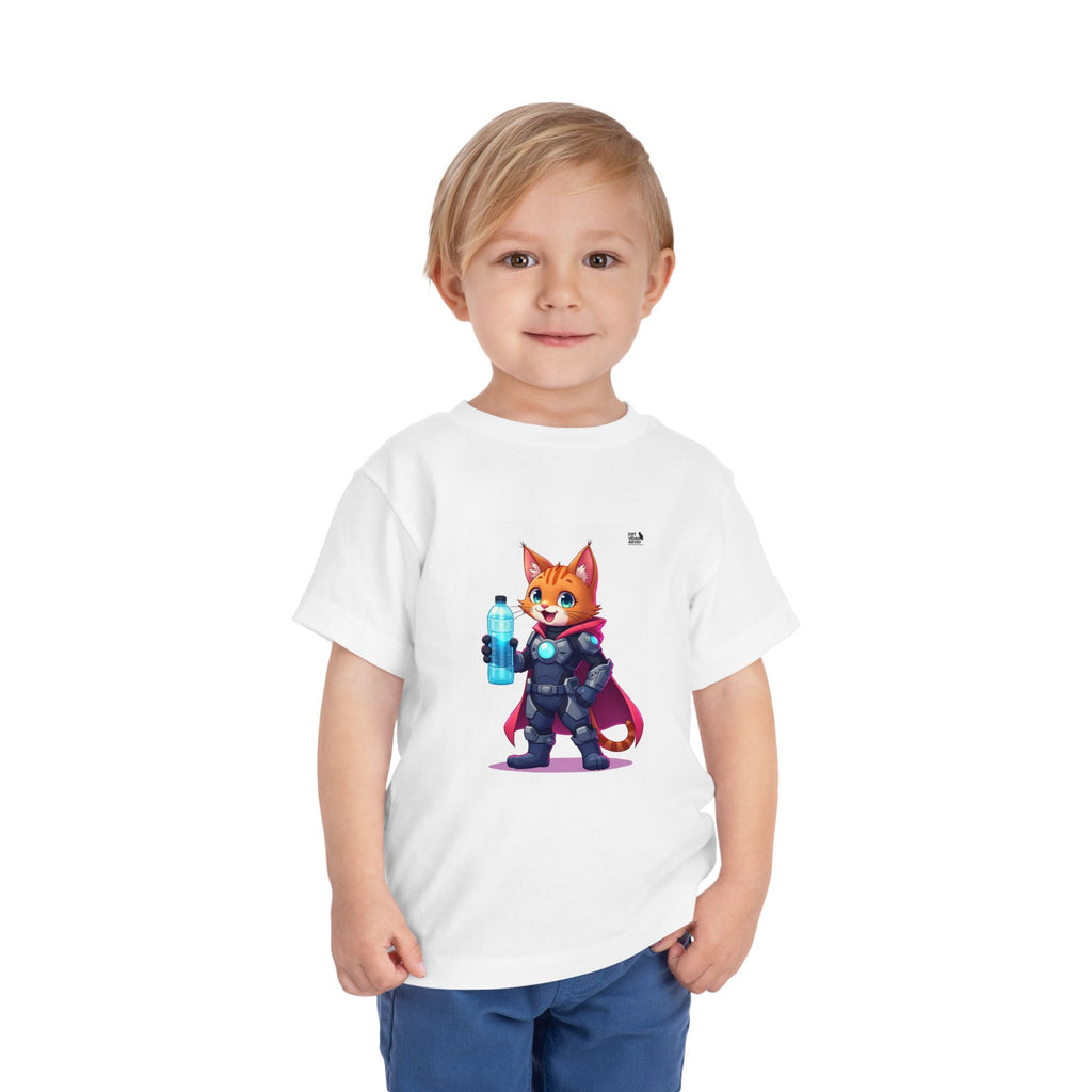 Superhero Cat Toddler Tee, Kids Graphic T-Shirt, Cute Animal Shirt, Birthday Gift, Funny Pet Tee