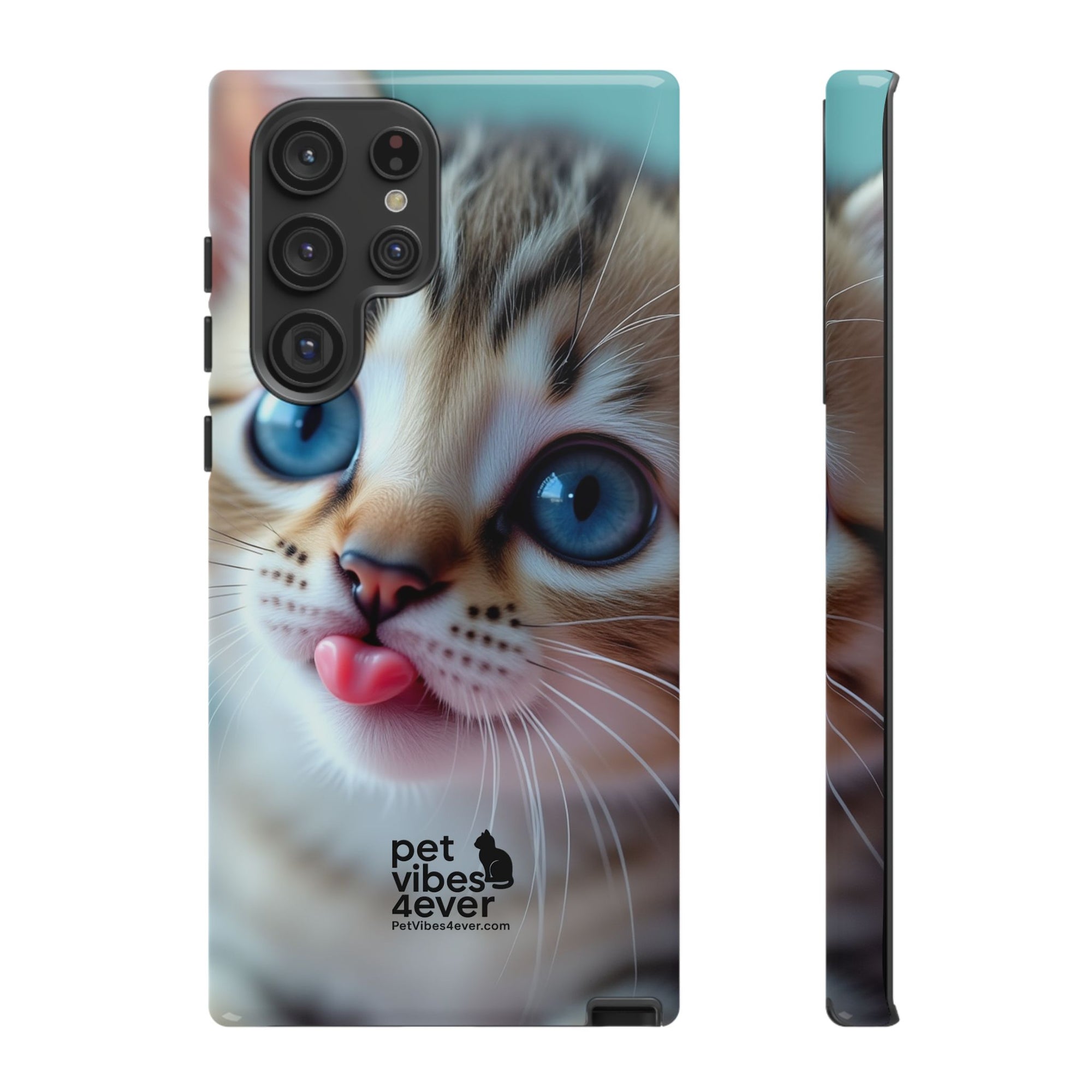Cute Cat Phone Case, Pet Lover Gift, Durable Phone Cover, Animal Print Case, Cute Kitten Accessory