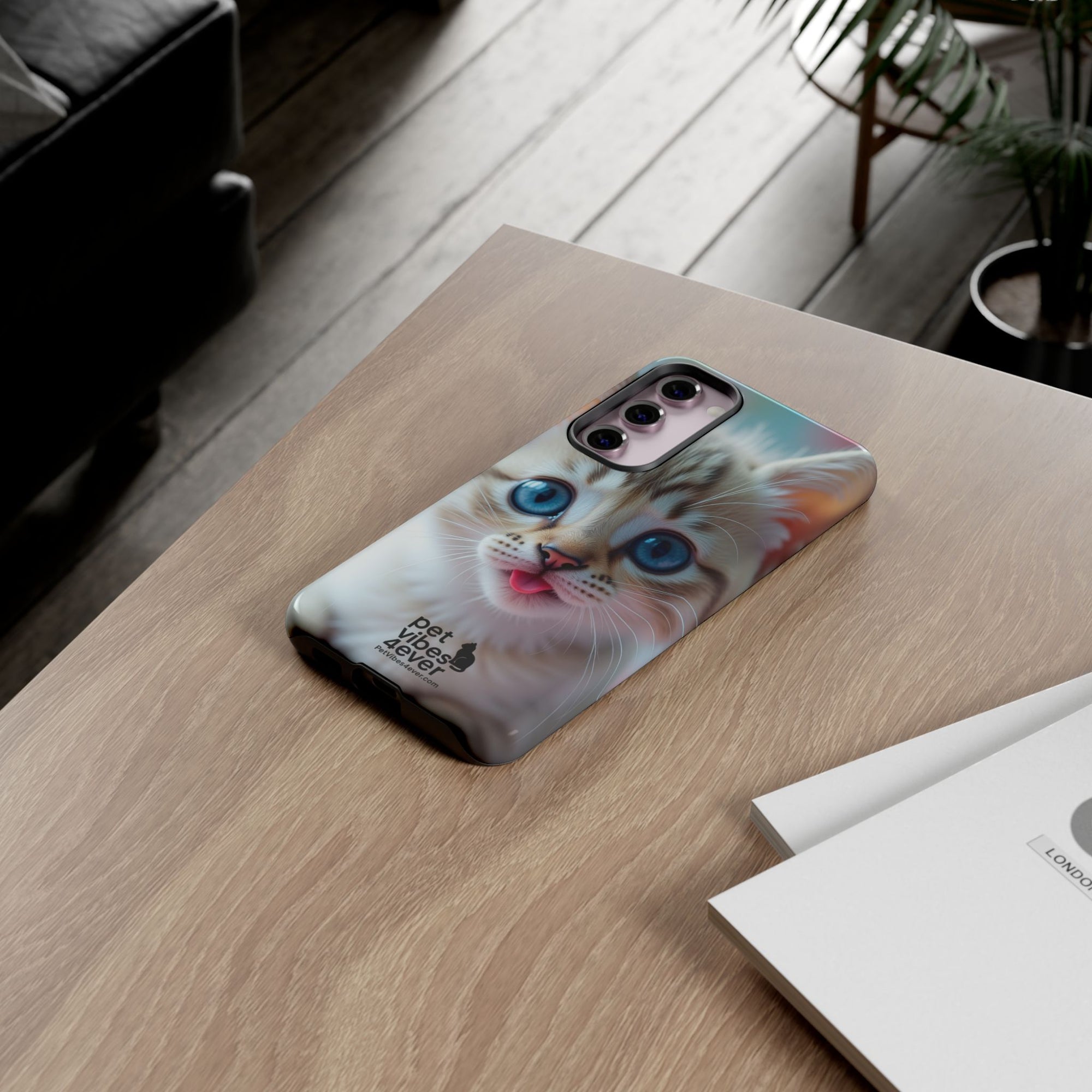 Cute Cat Phone Case with Pet Vibes, Perfect Gift for Cat Lovers, Fun Tech Accessories for Birthdays, Animal Lovers, Kawaii Style
