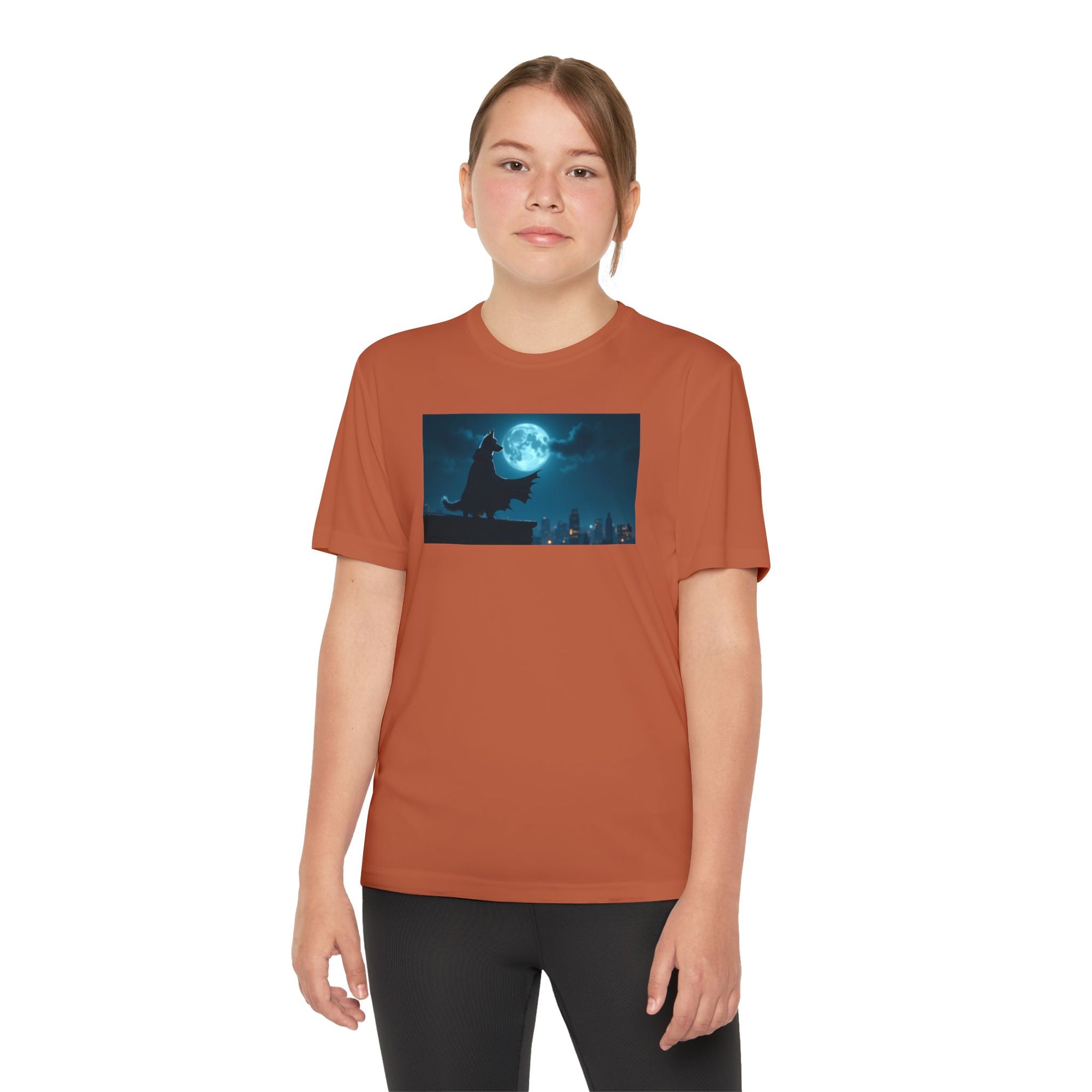 Youth Competitor Tee with Bold Eclipse Design, Perfect for Sports Events, Birthdays, Fun Outings, Team Spirit, Unique Gift Idea