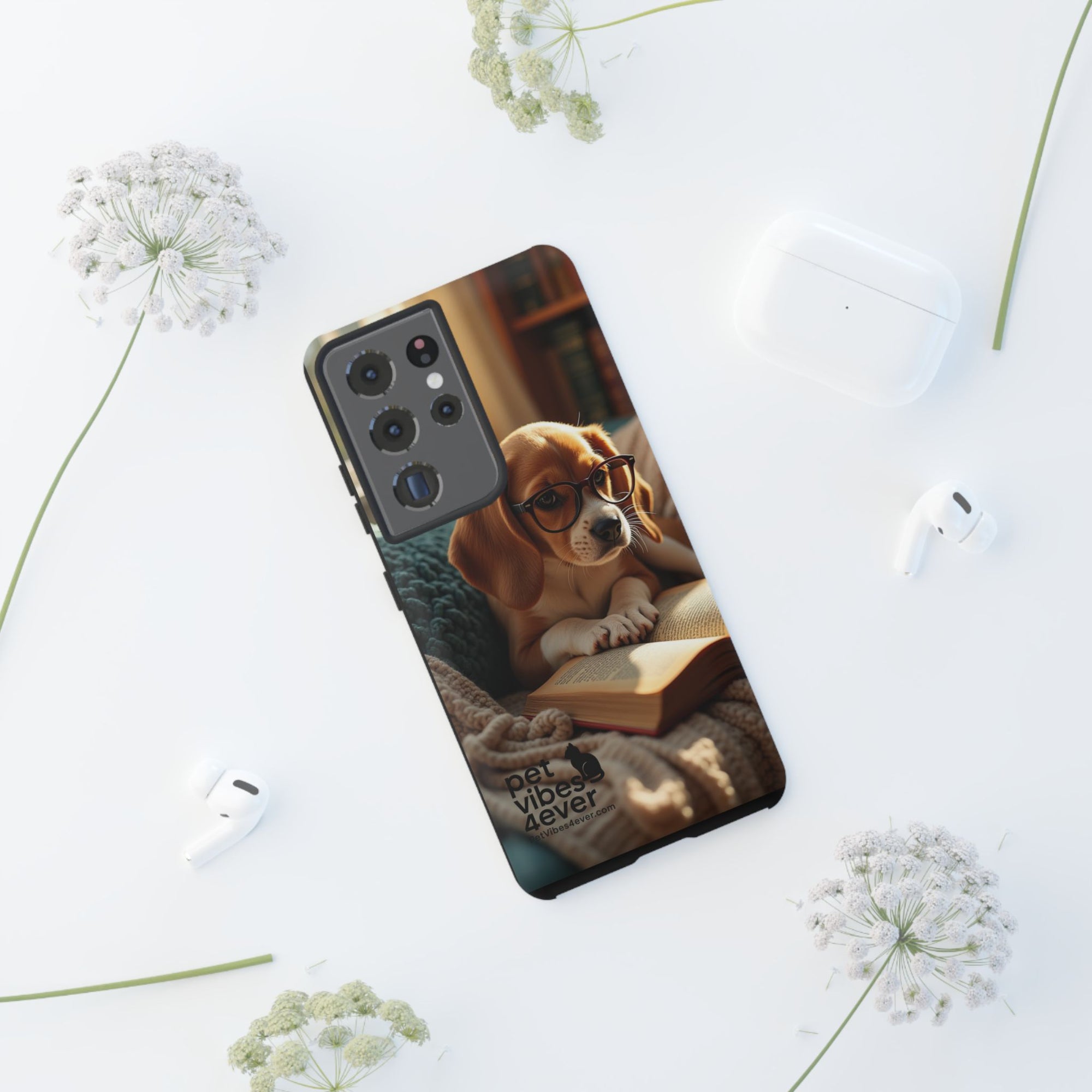 Dog-Themed Phone Case with "Pet Vibes Forever" Design, Cute Dog Accessories, Pet Lover Gift, Phone Cover, Animal Lover Decor