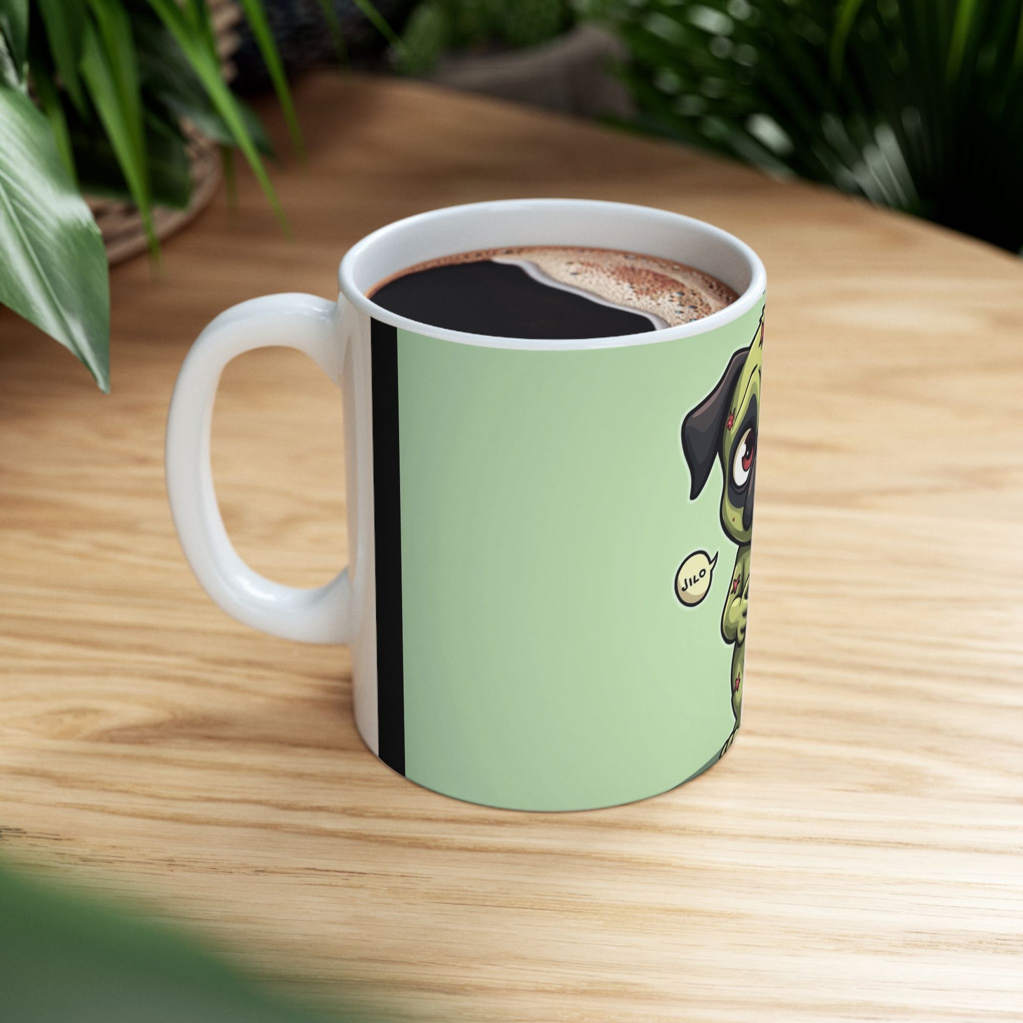 Cute Pug Zombie Mug, Funny Coffee Cup for Pet Lovers, Halloween Gift, Home Decor, Dog Lover's Present