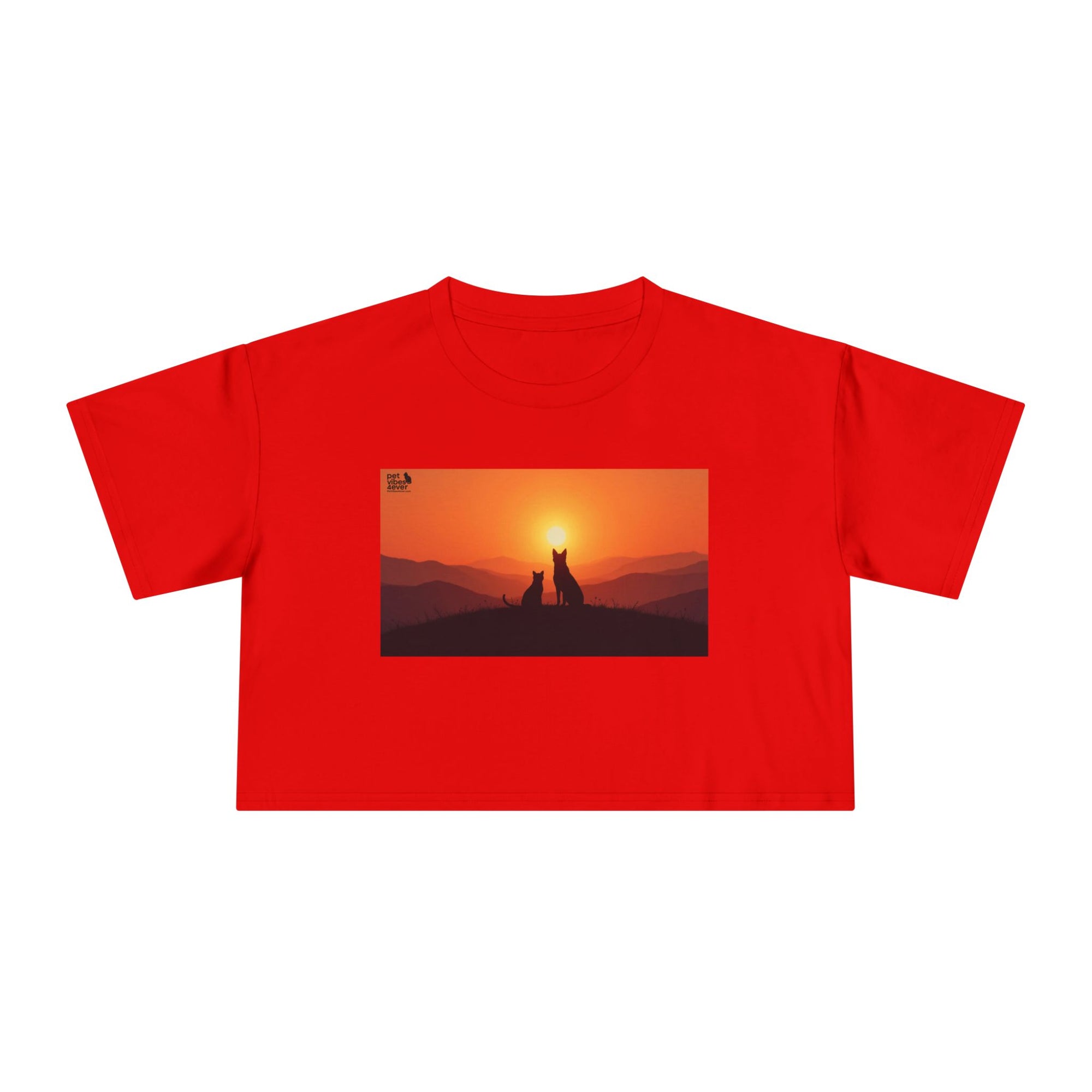 Sunset Lovers Women's Crop Tee, Summer Fashion, Casual Wear, Cute Gift, Nature Tee, Boho Style