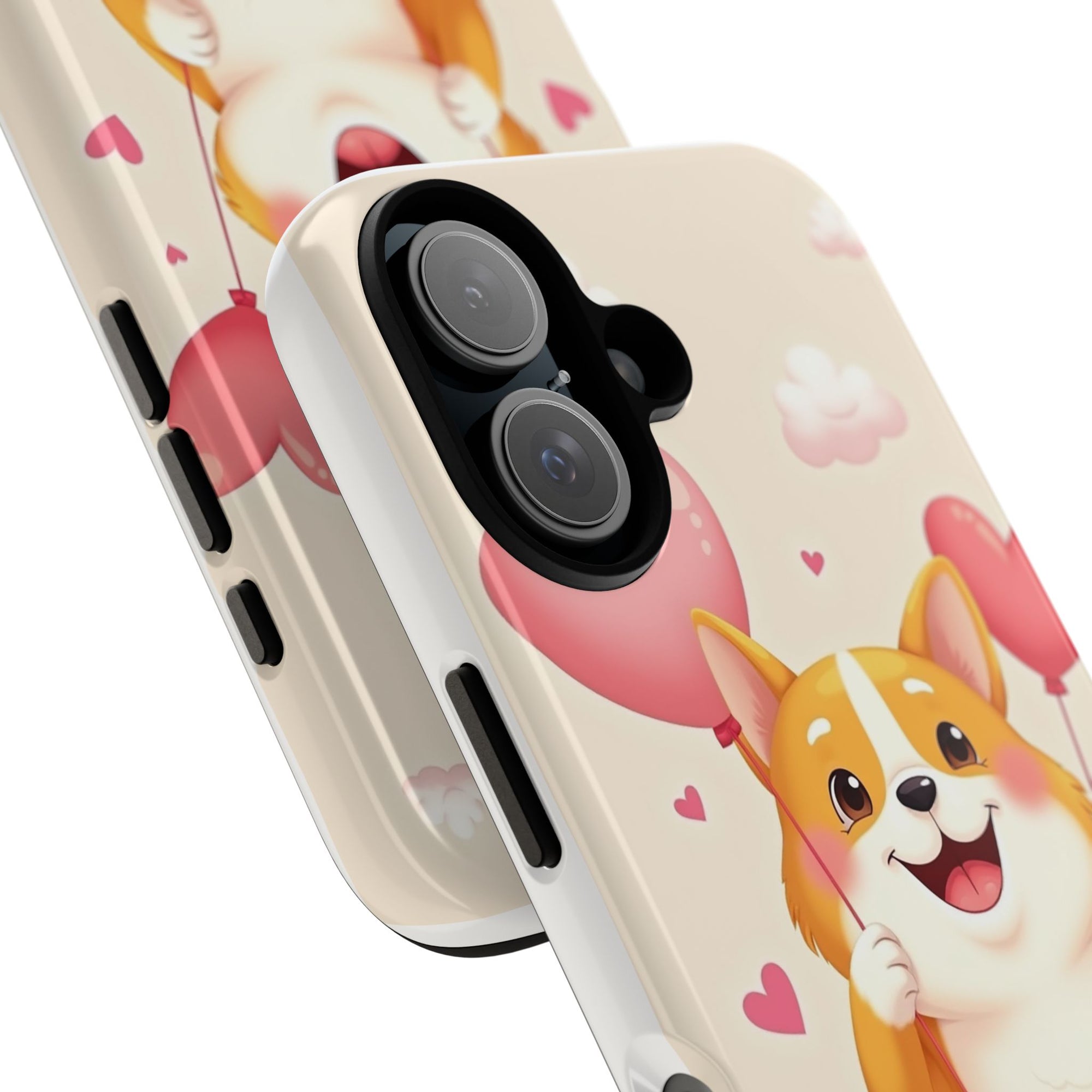 Corgi Love Phone Case, Cute Pet Gift, Animal Lover Accessory, Custom Phone Cover, Valentine's Day Gift