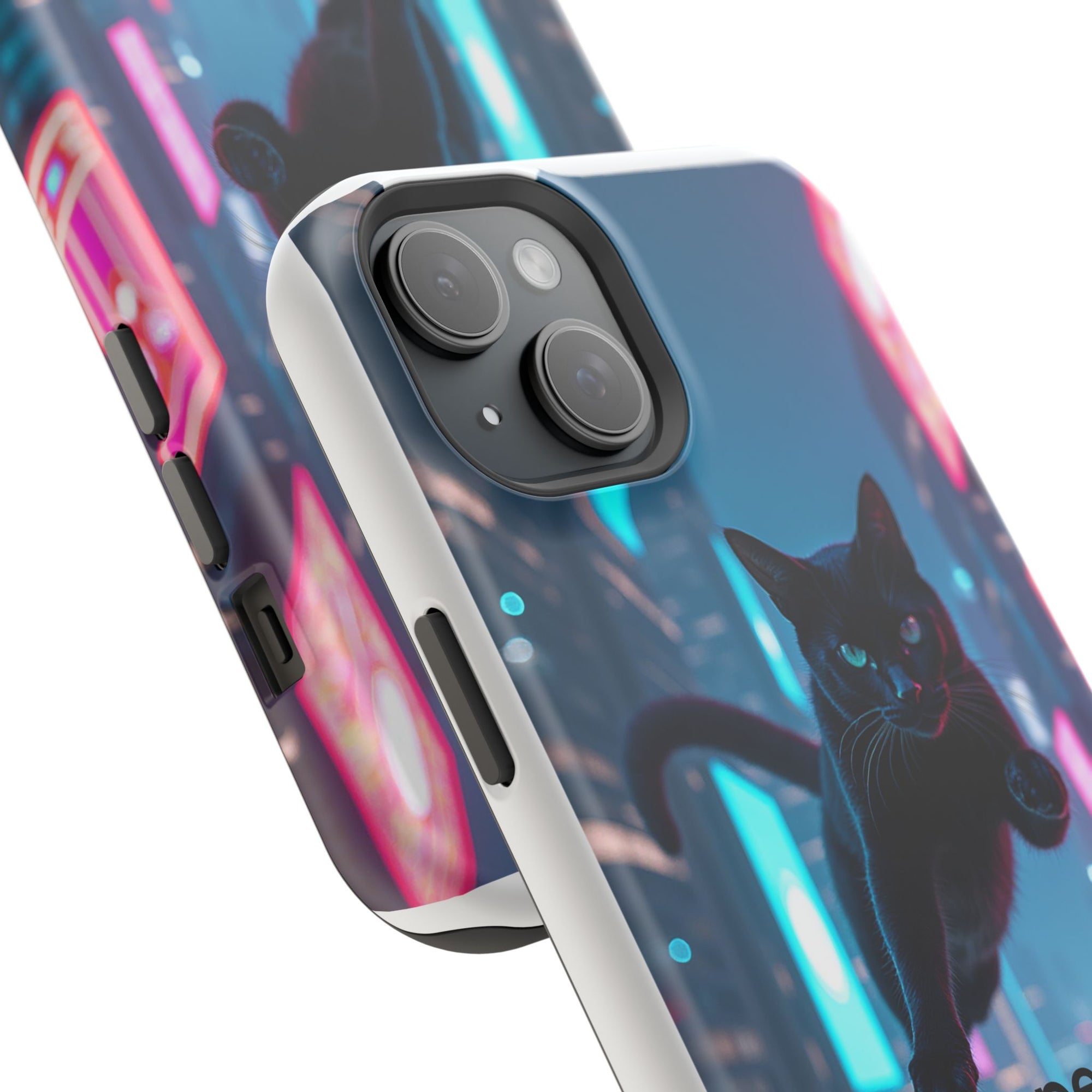 Cat-Themed Phone Case with Pet Vibes Design, Impact-Resistant Phone Case, Gift for Cat Lovers, Cute Pet Merchandise, Stylish Phone Accessory